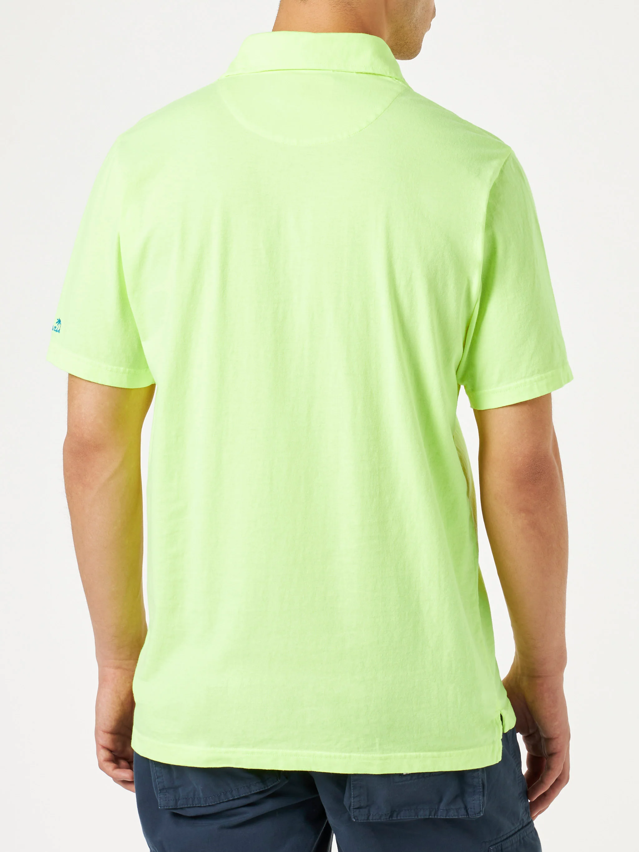 Brighton fluo yellow jersey polo shirt - Image 3