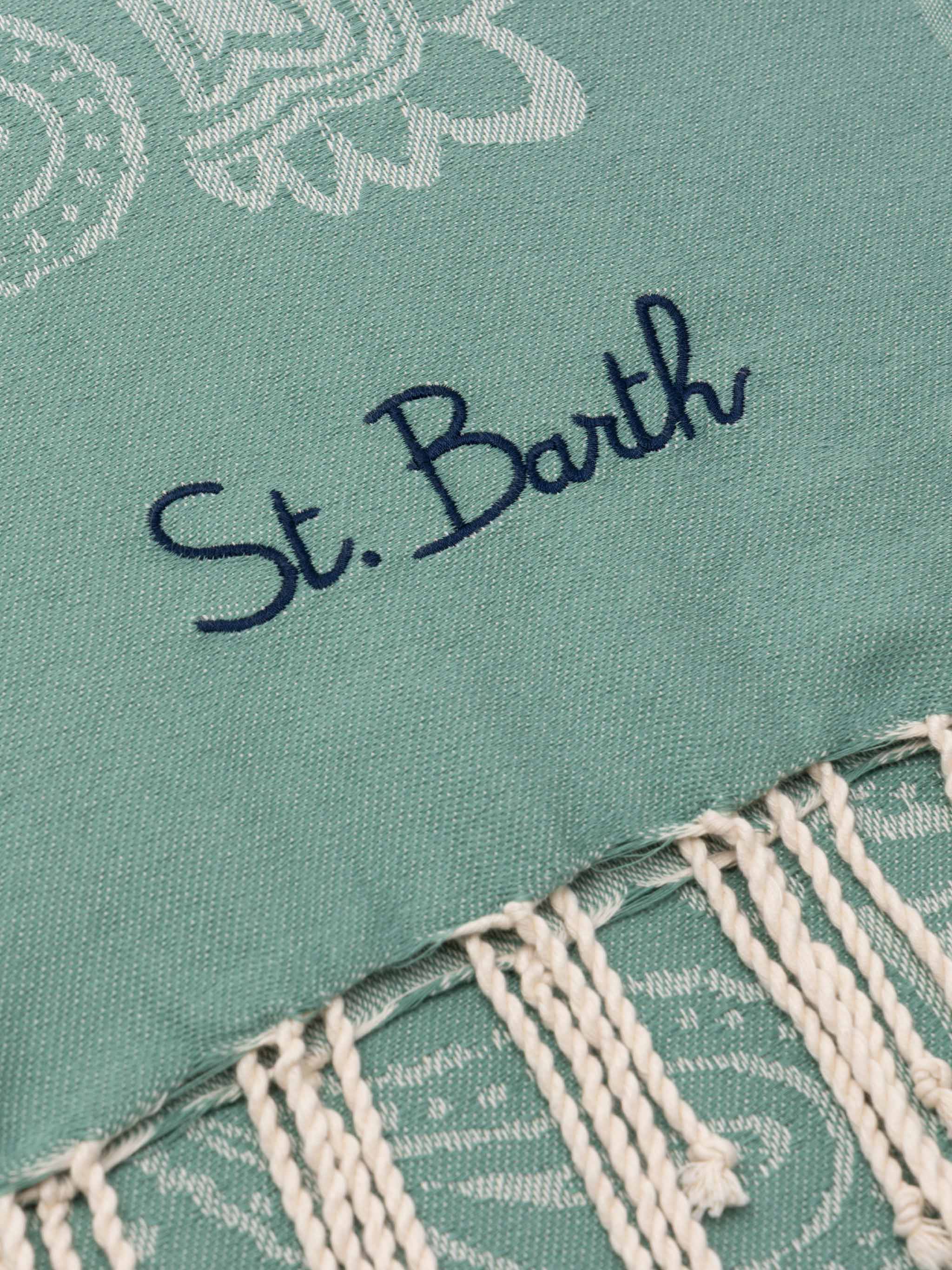Foutas cotton beach towel with bandana jacquard - Image 3