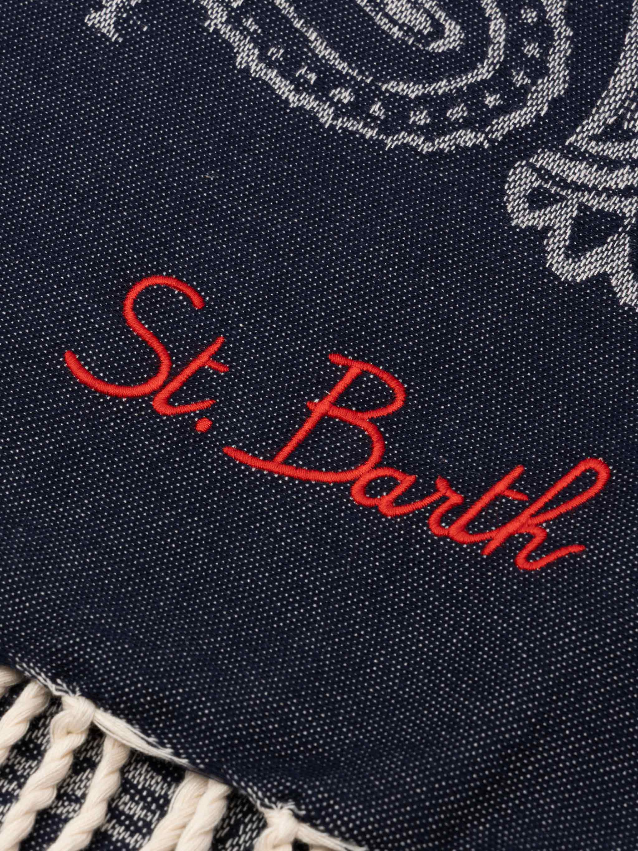 Foutas cotton beach towel with bandana jacquard - Image 3