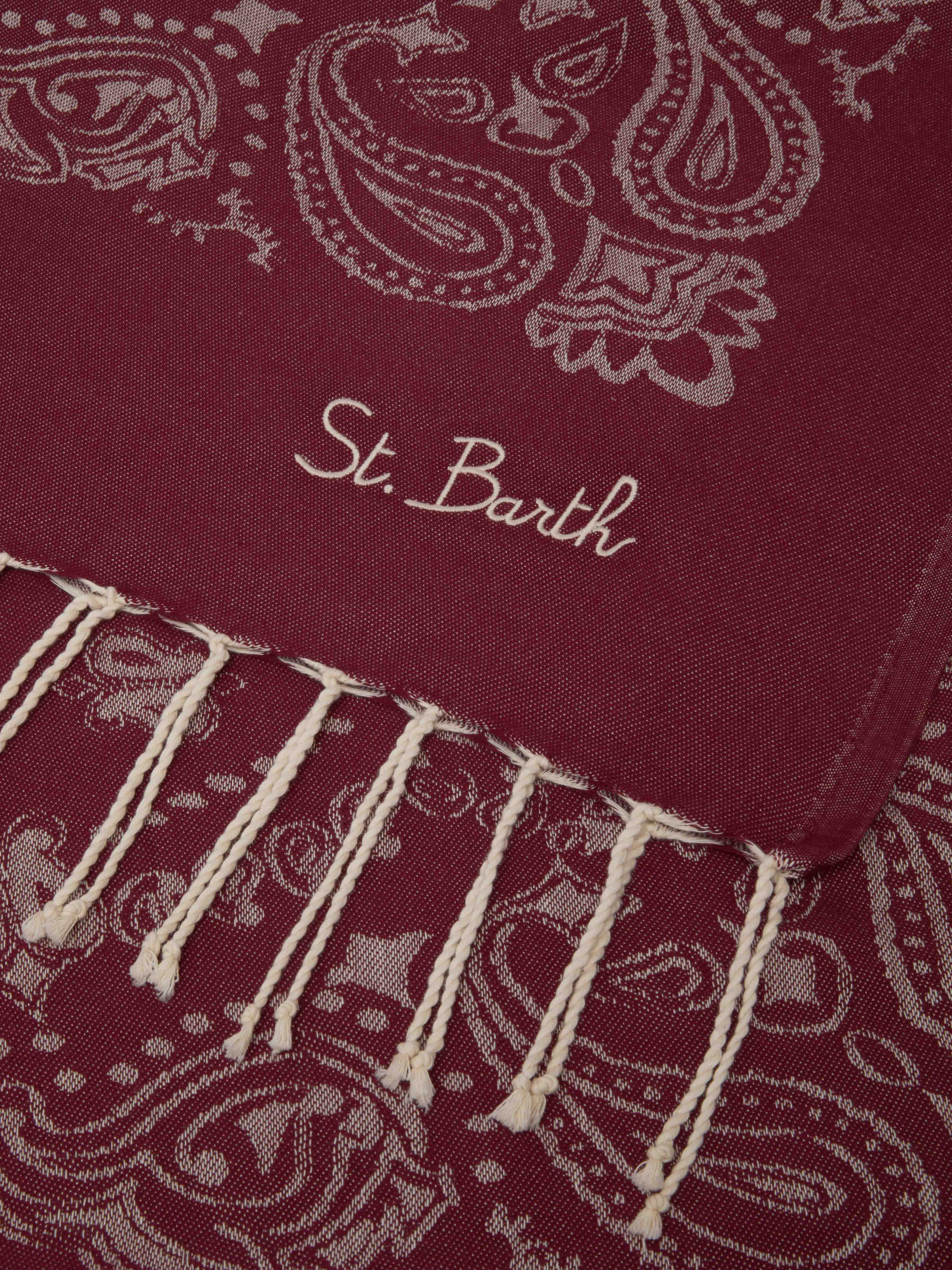Foutas cotton beach towel with bandana jacquard - Image 2