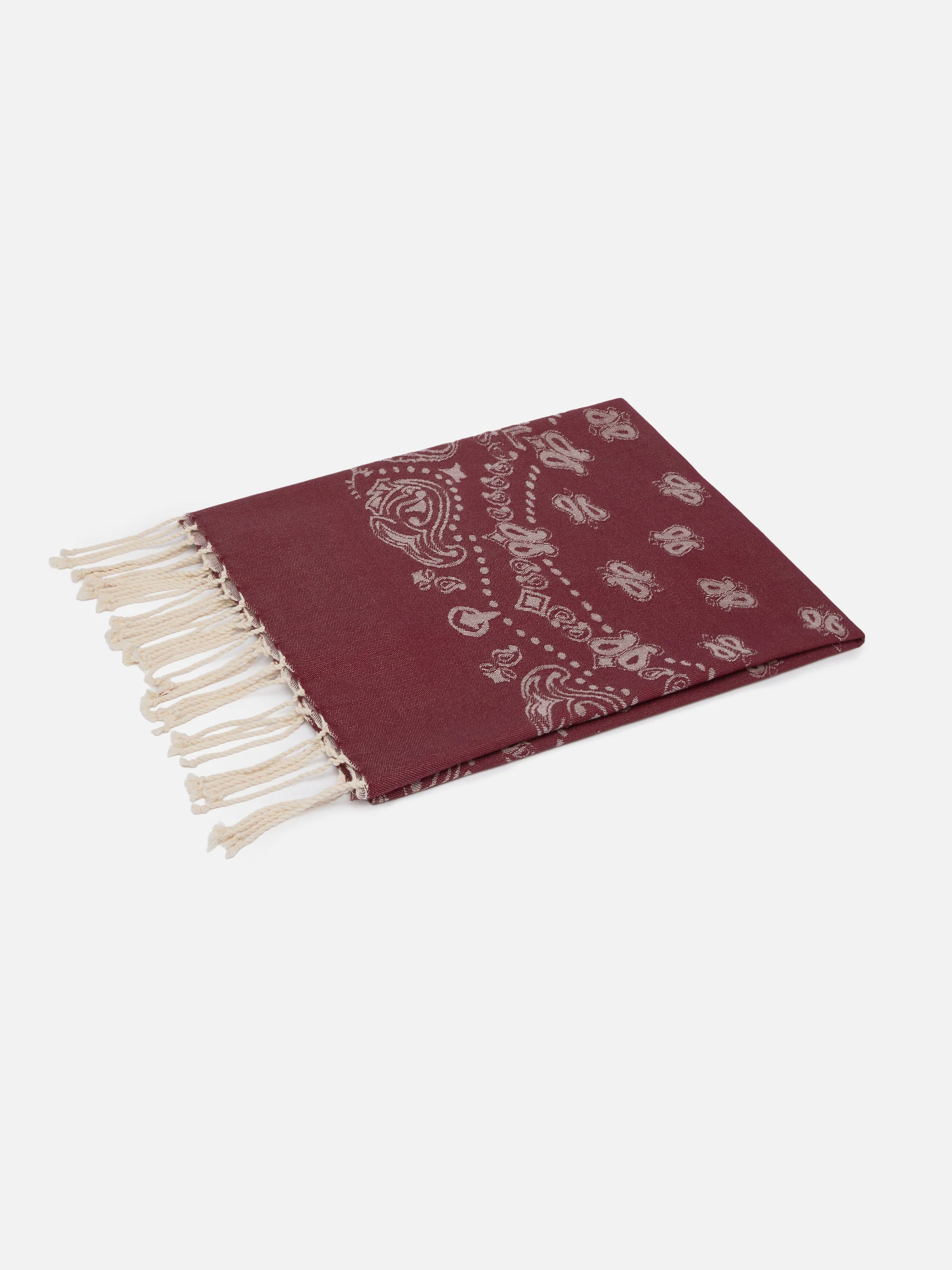Foutas cotton beach towel with bandana jacquard - Image 3