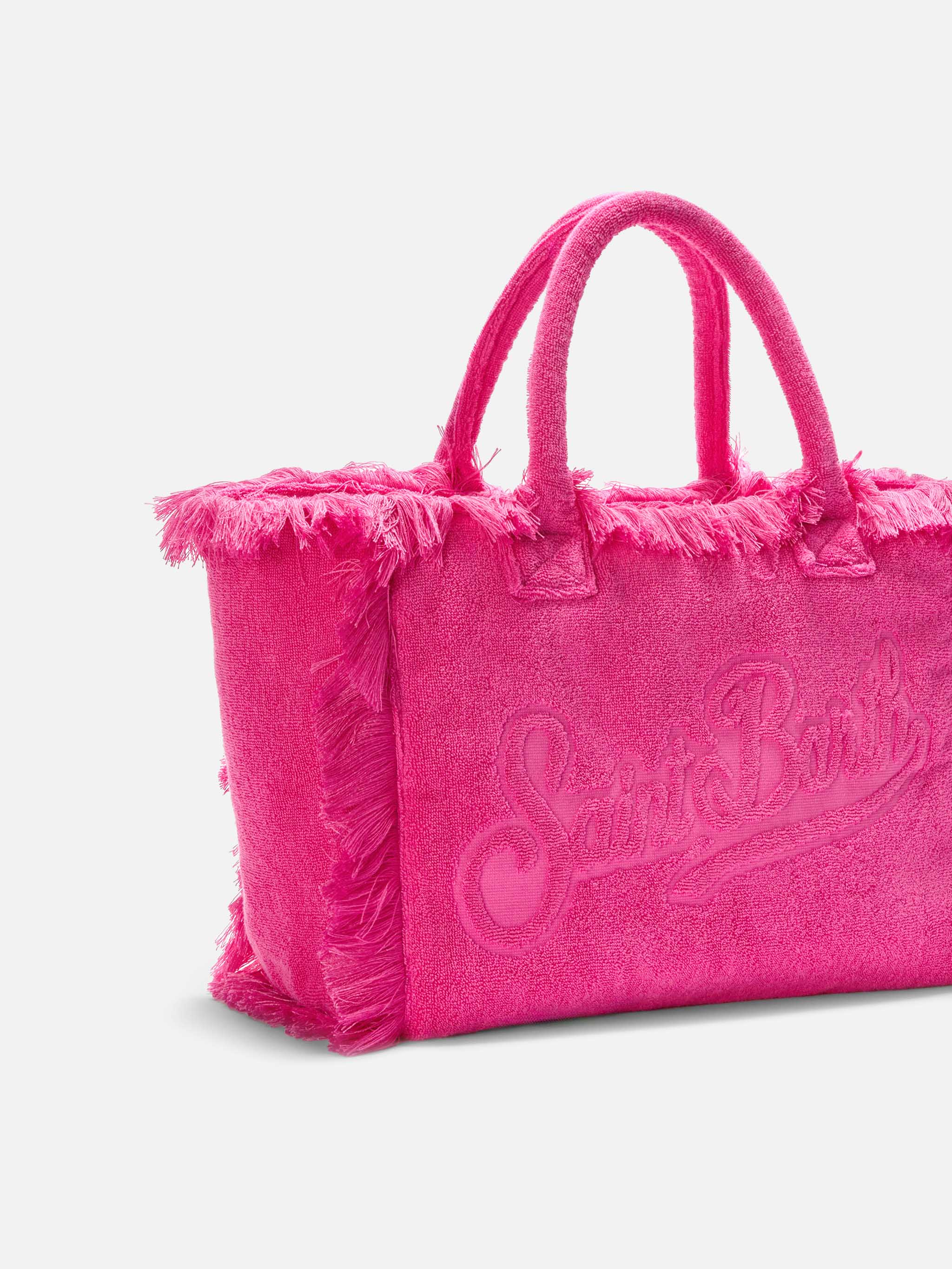 Fuchsia solid color terry effect Vanity regular bag - Image 3