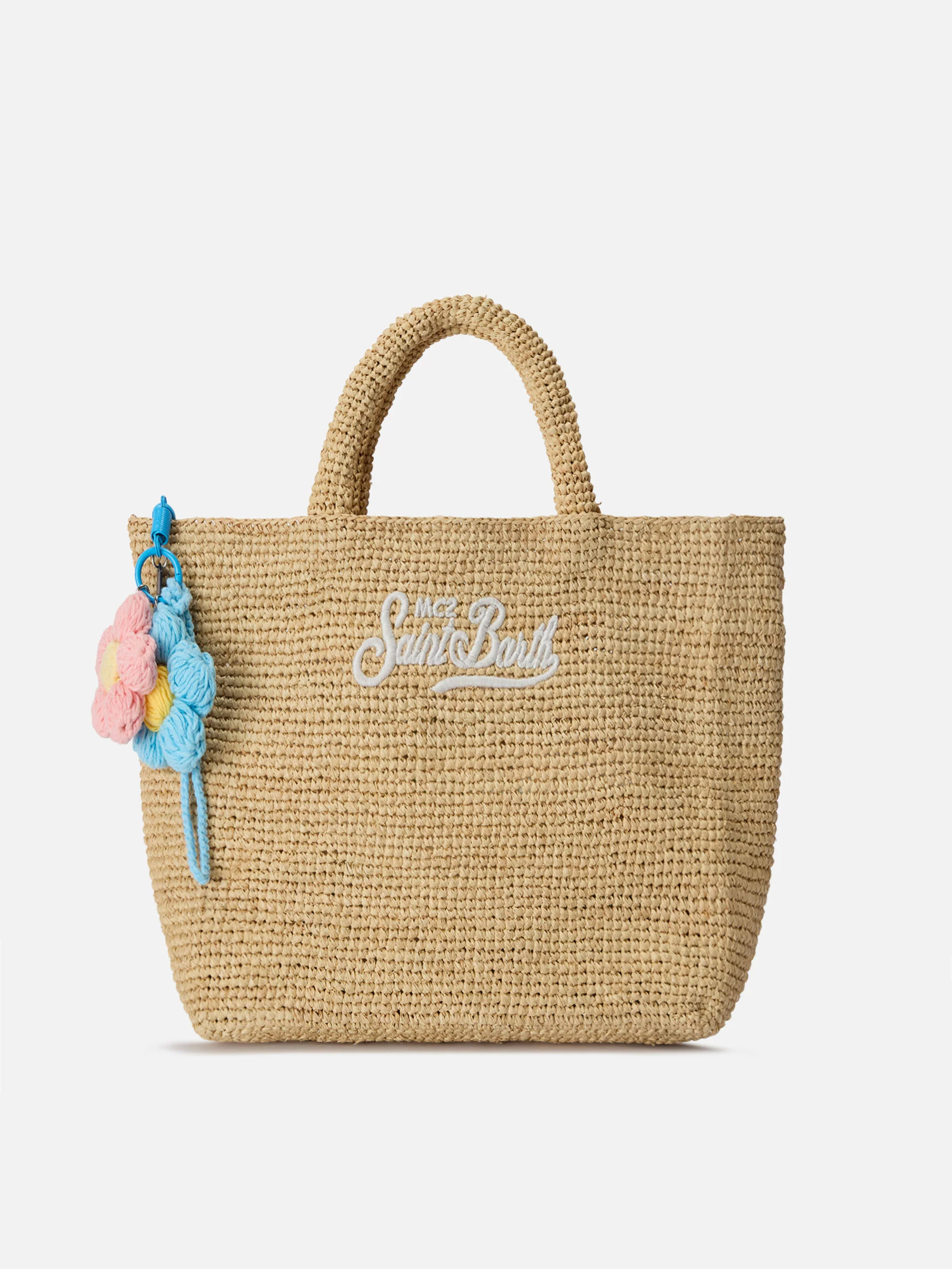 Funny bag Charm with crochet flowers - Image 2