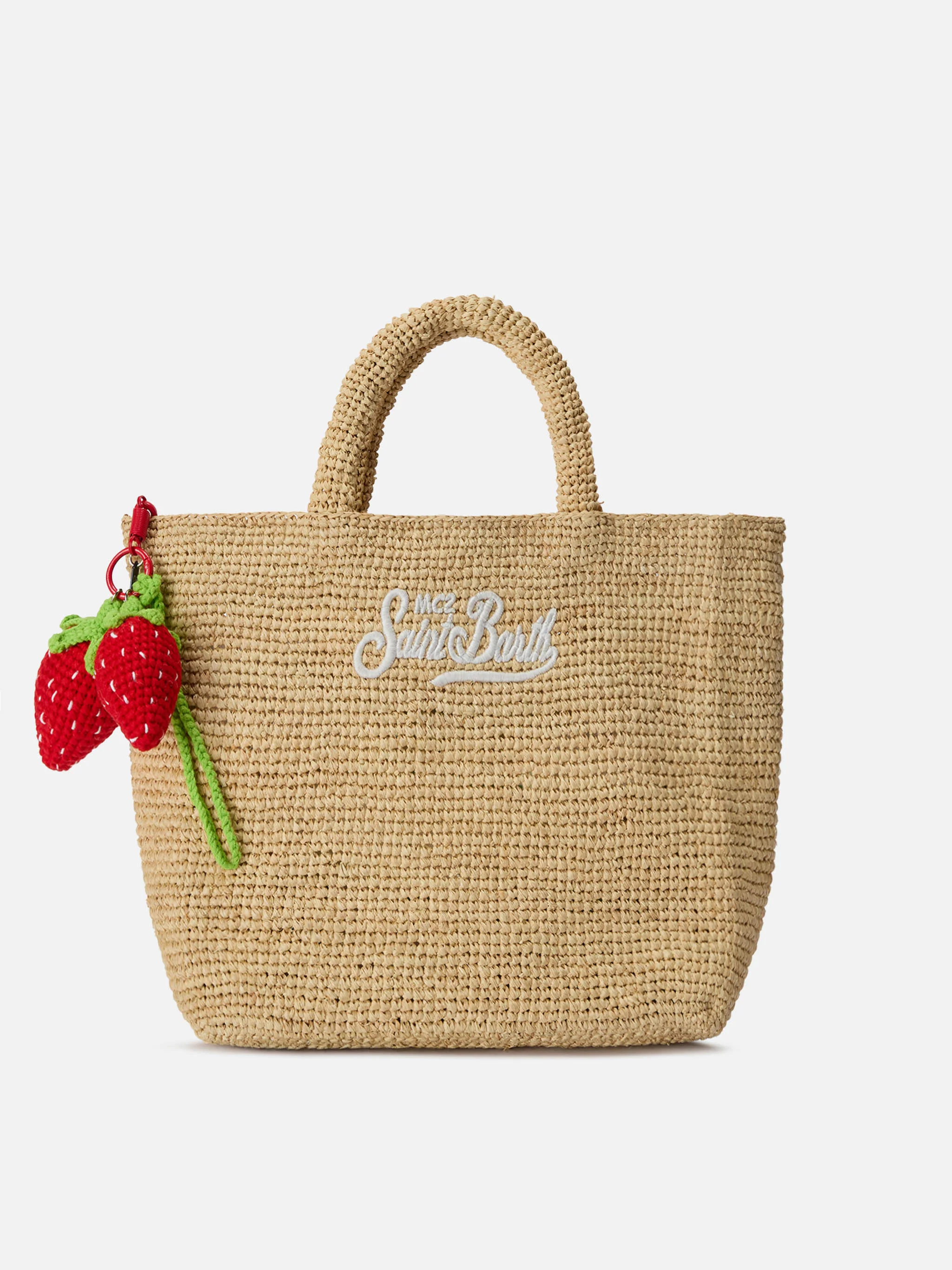 Funny bag Charm with crochet padded strawberries - Image 2