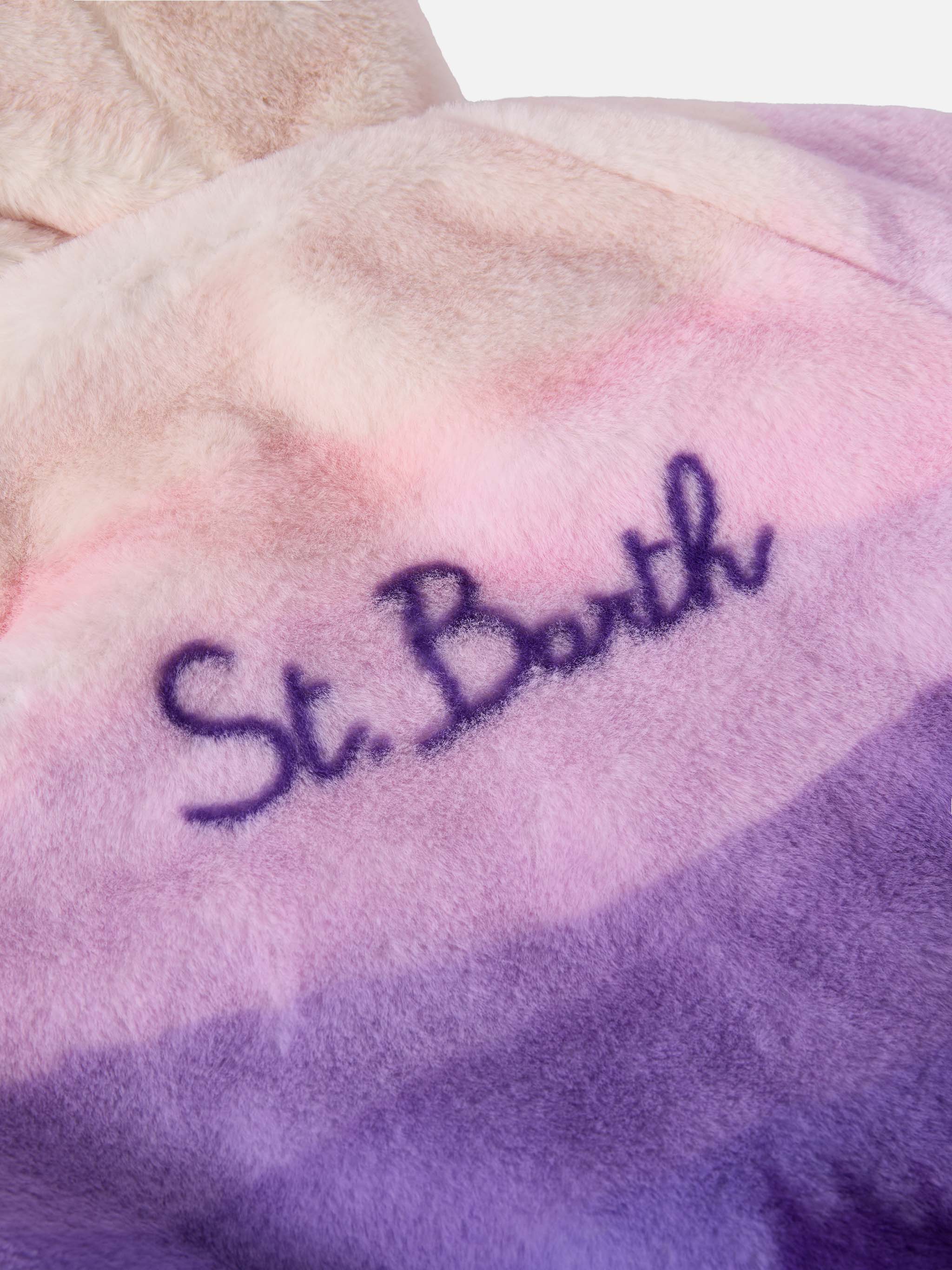 Furry gradient jacket with I Love St. Barth embroidery - Image 3