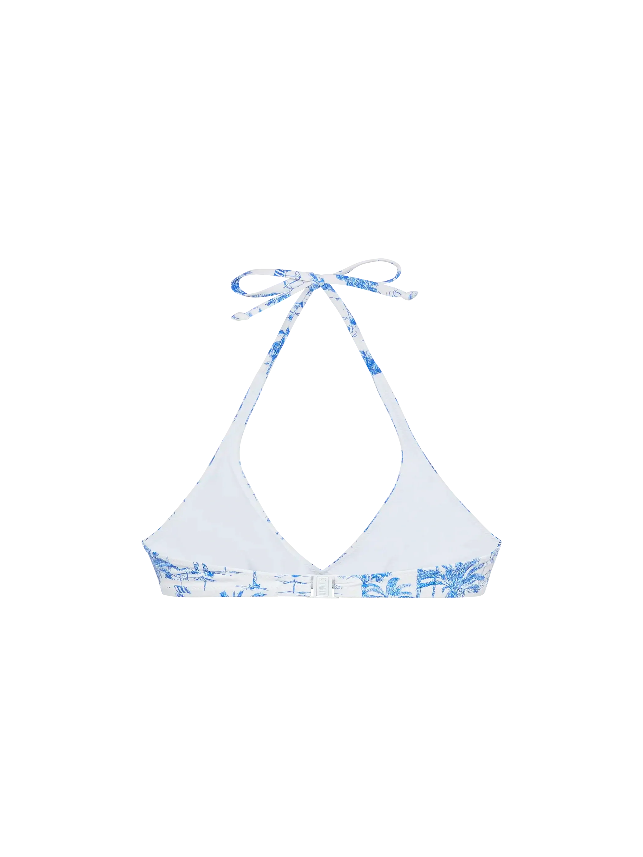 Gaia triangle bralette top with toile de jouy print - Image 2