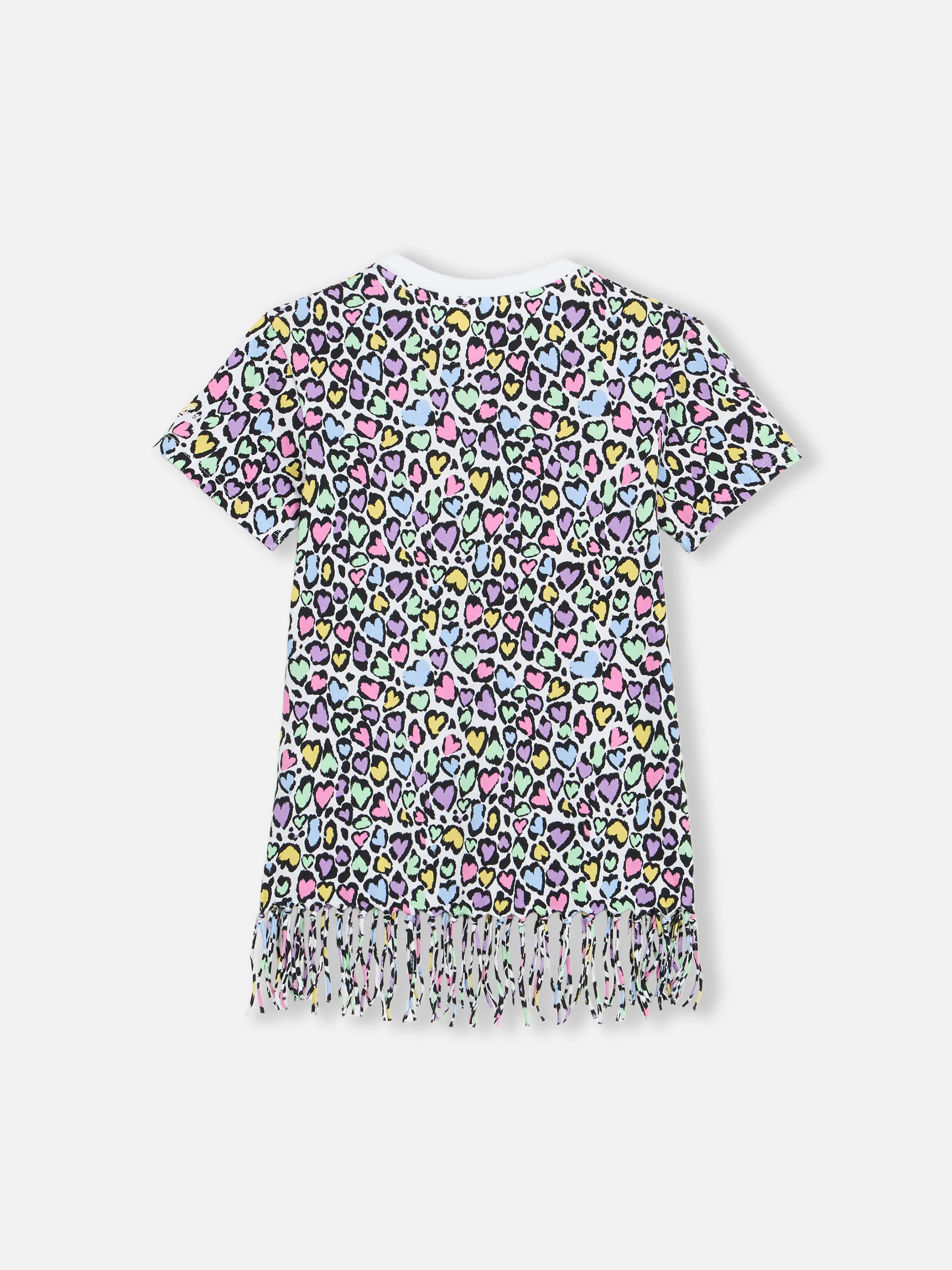Girl Abbey dress with fringes and animalier print - Image 2