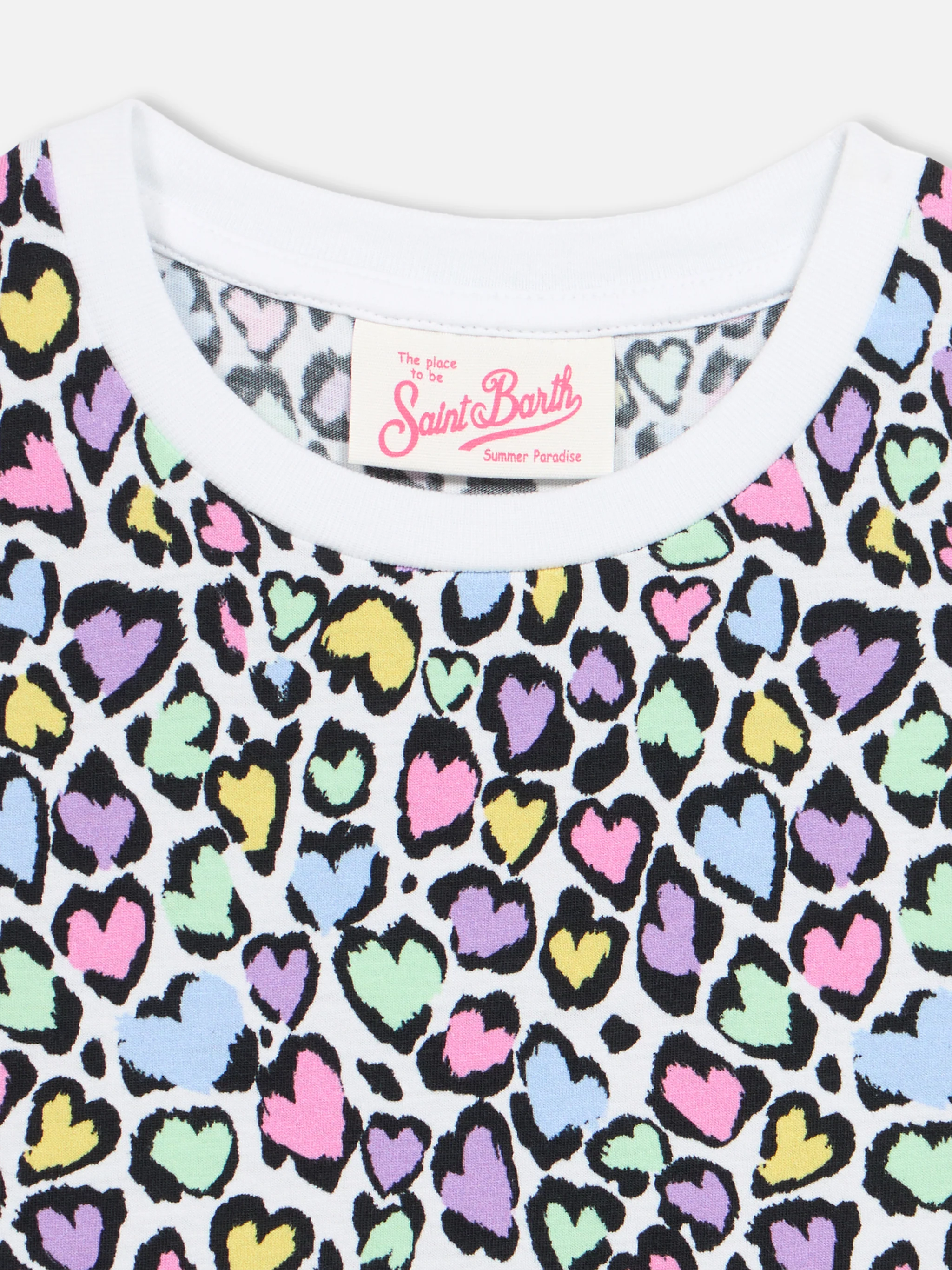 Girl Abbey dress with fringes and animalier print - Image 3