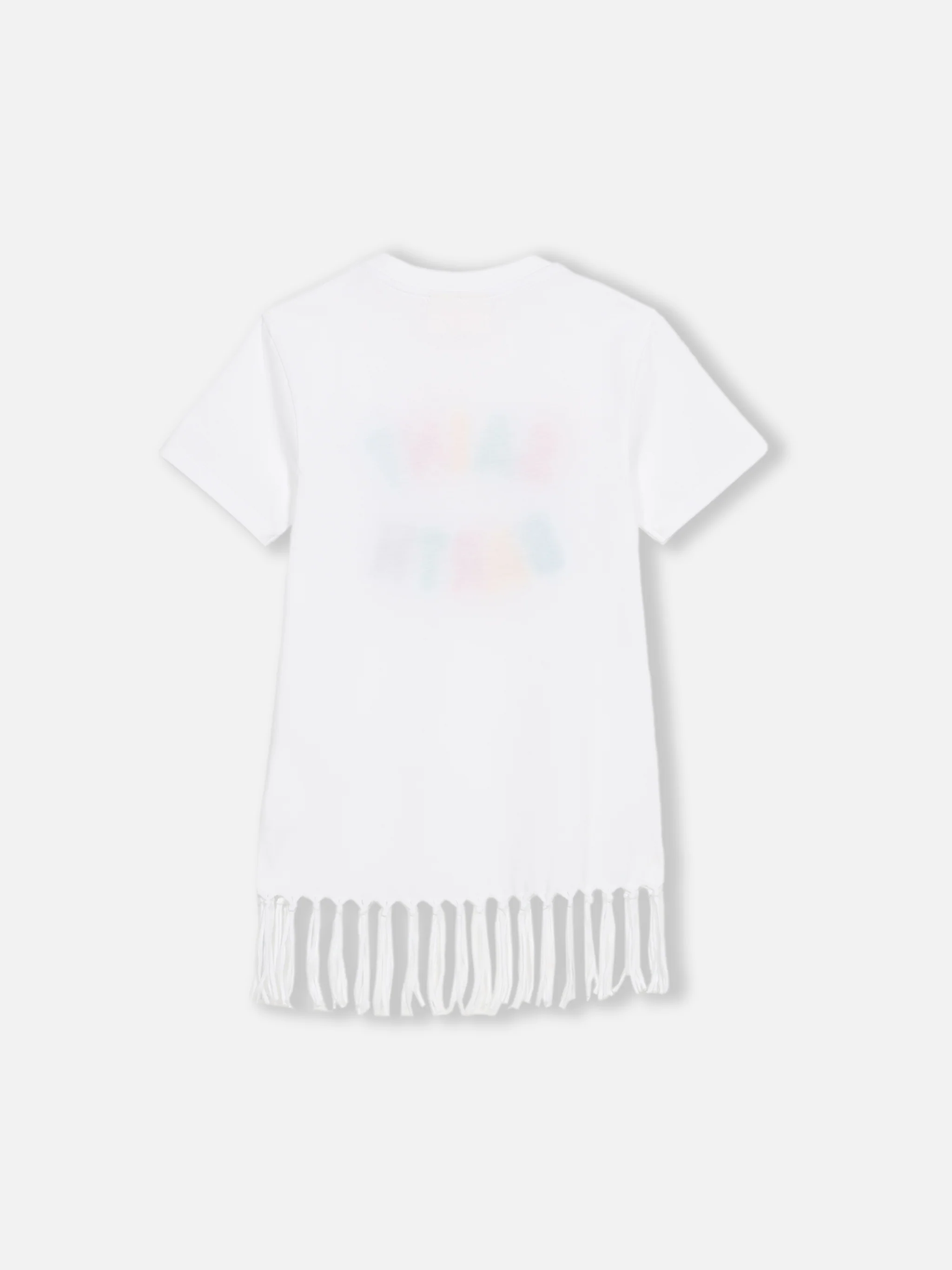 Girl Abbey dress with fringes and terry patch - Image 2