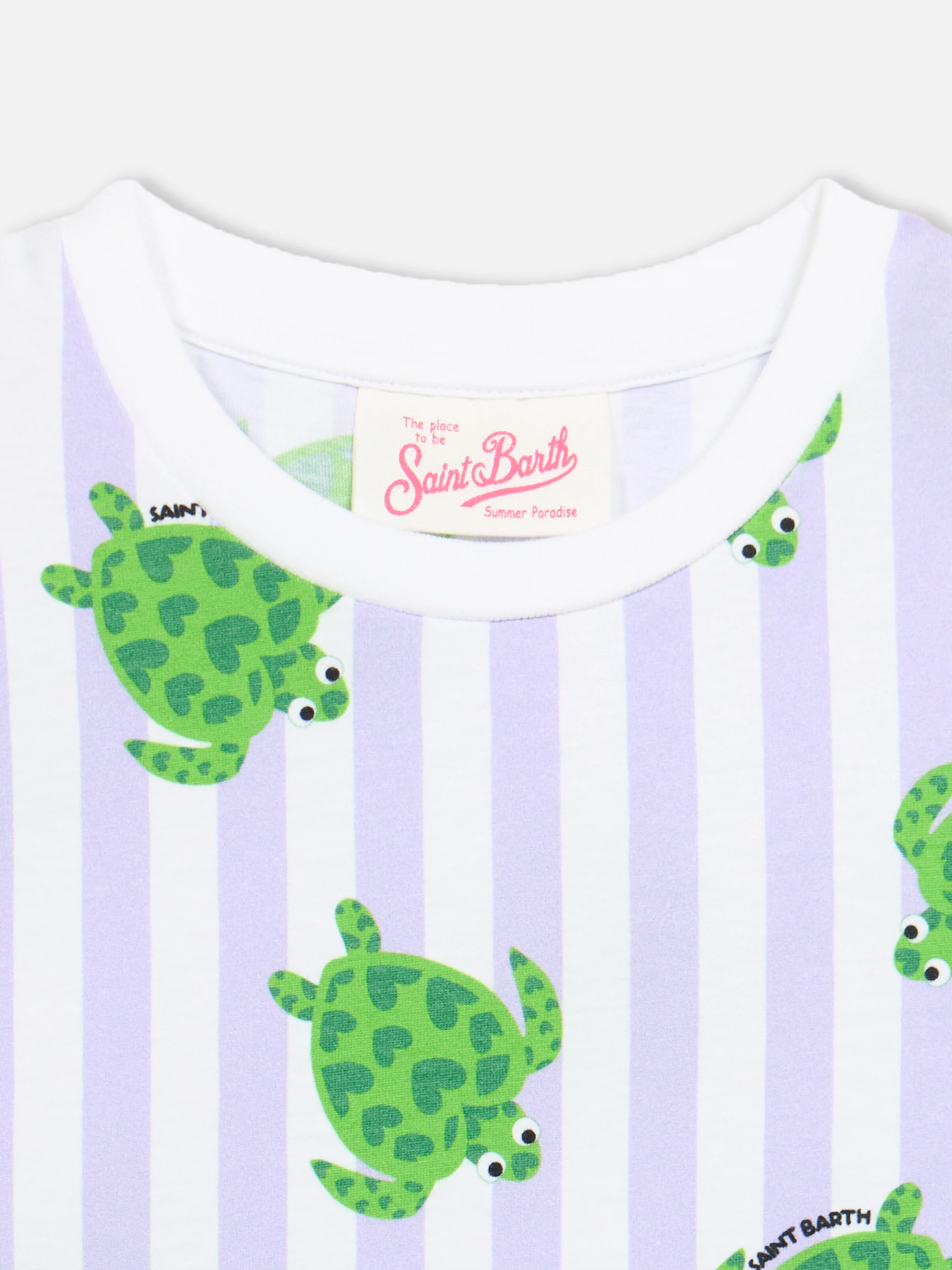 Girl Abbey dress with fringes and turtle print - Image 3