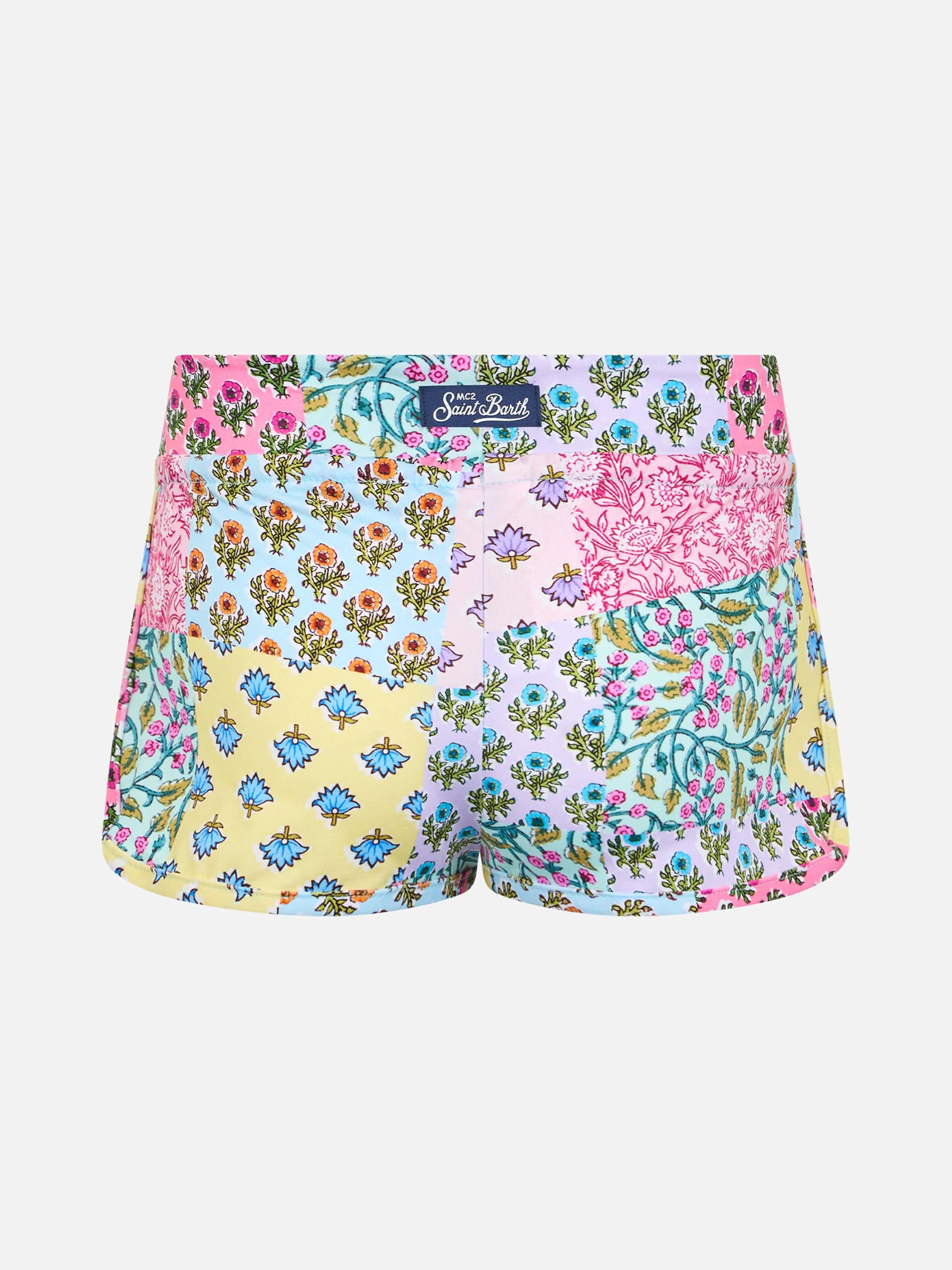 Girl beach shorts Coco with flower print - Image 2