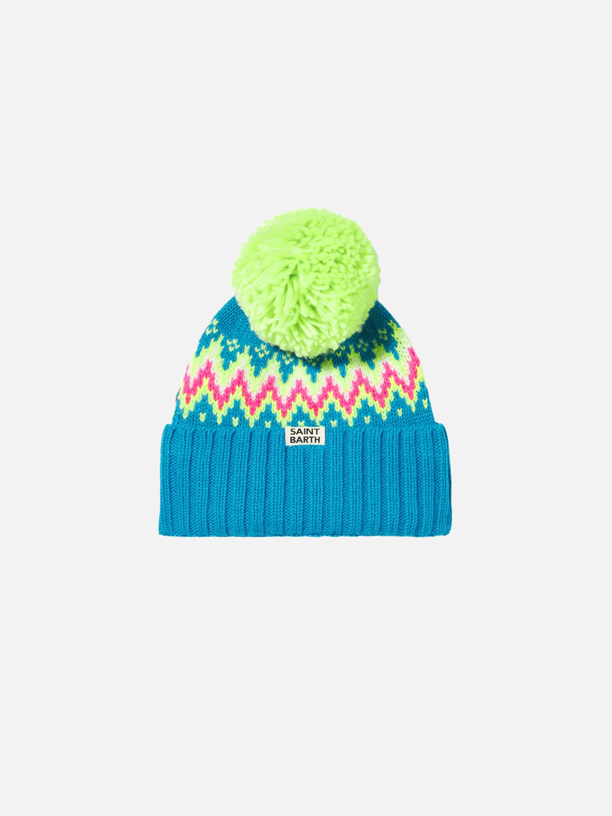 Girl beanie with pompon - Image 2