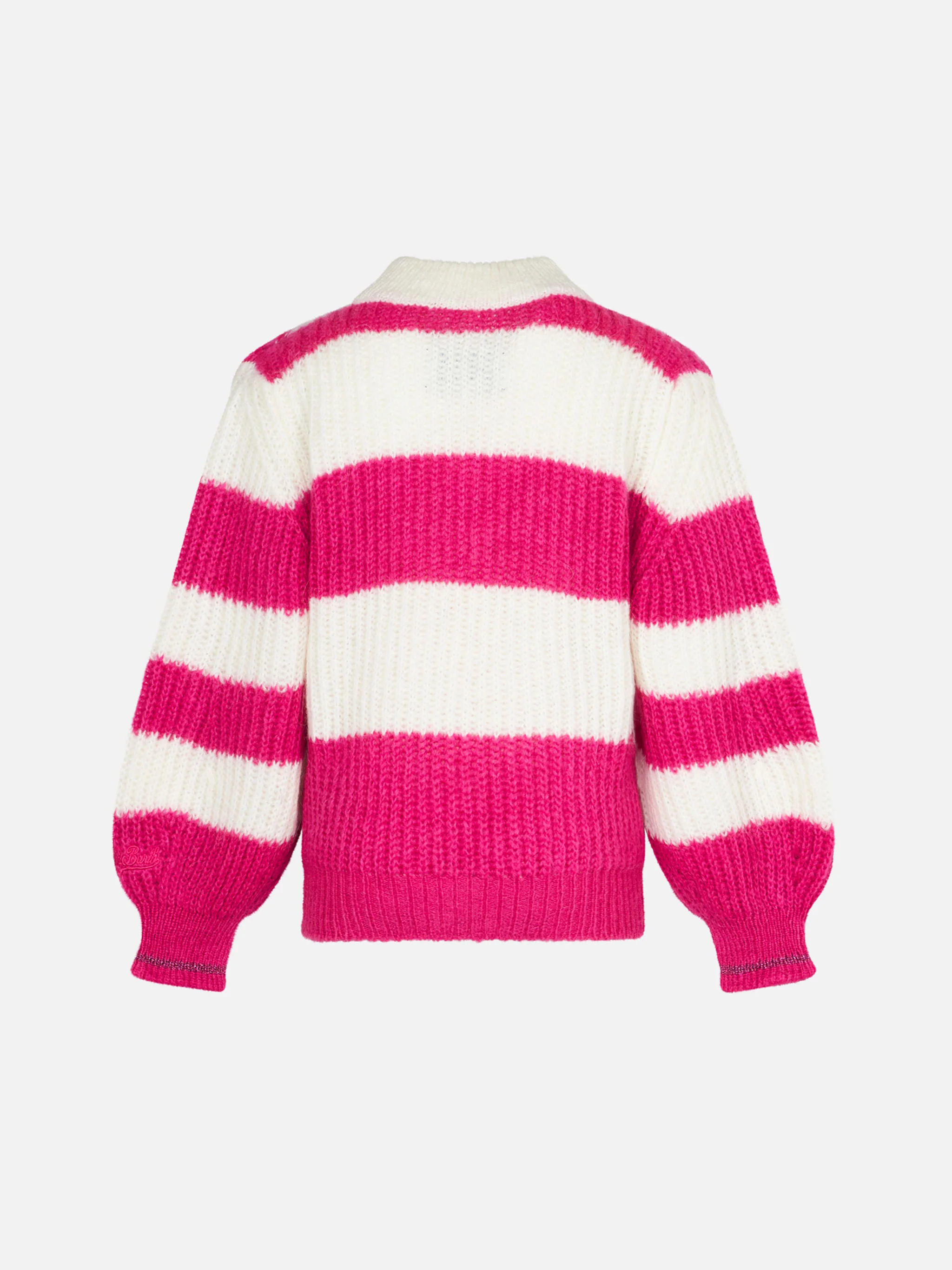 Girl boxy shape soft sweater with Snow Princess embroidery - Image 3