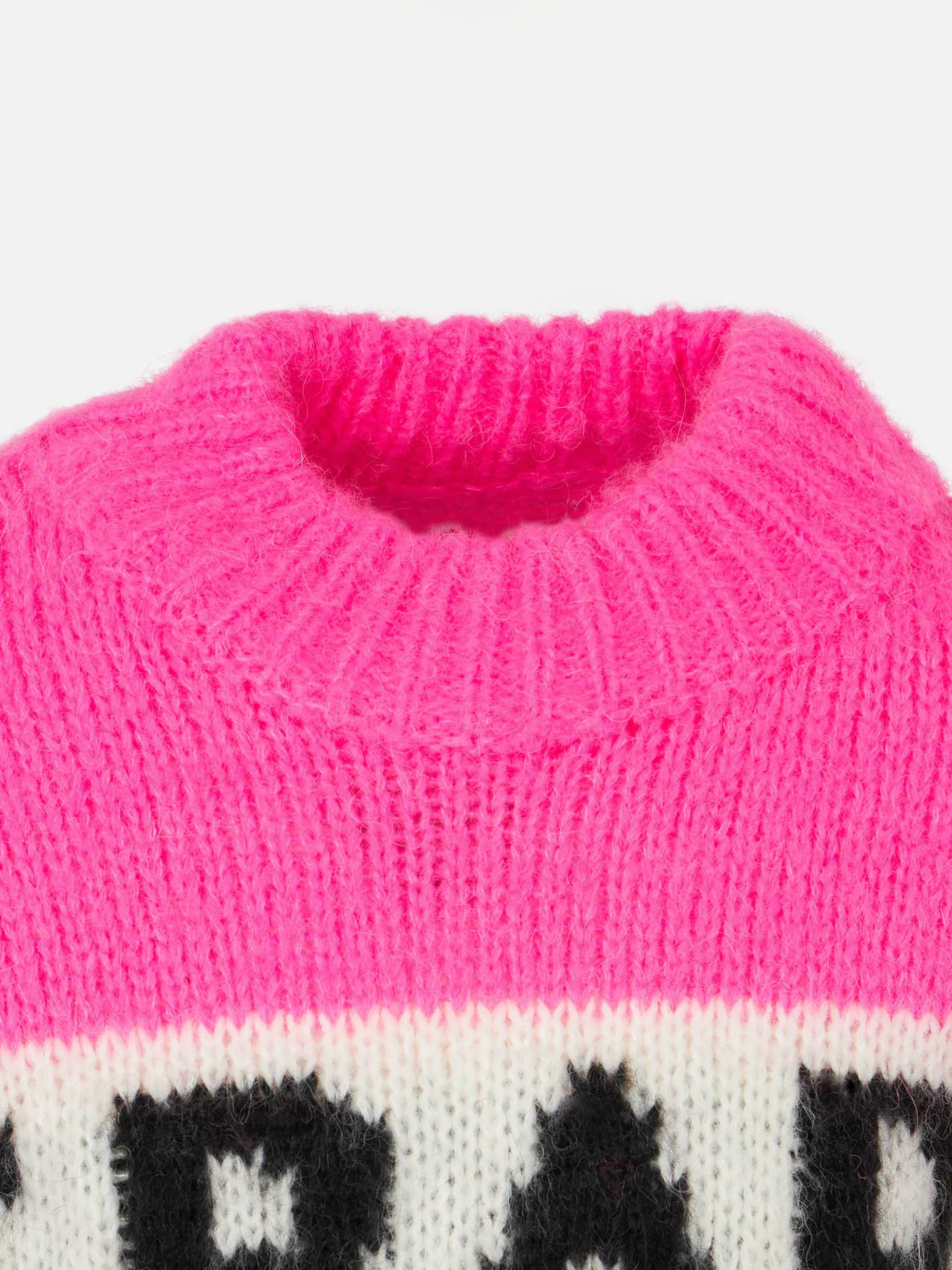 Girl boxy shape soft sweater with St. Barth jacquard - Image 2