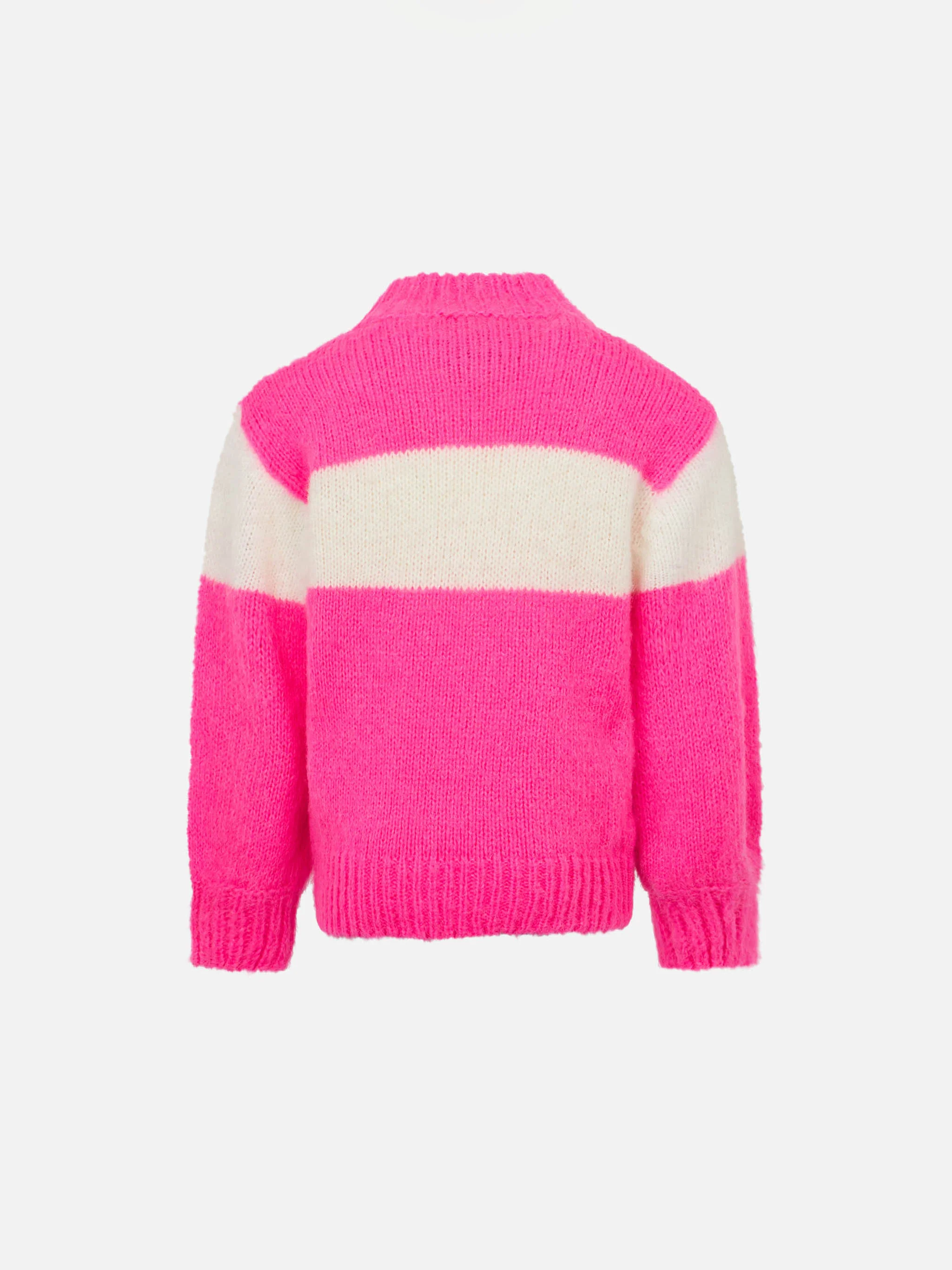 Girl boxy shape soft sweater with St. Barth jacquard - Image 3
