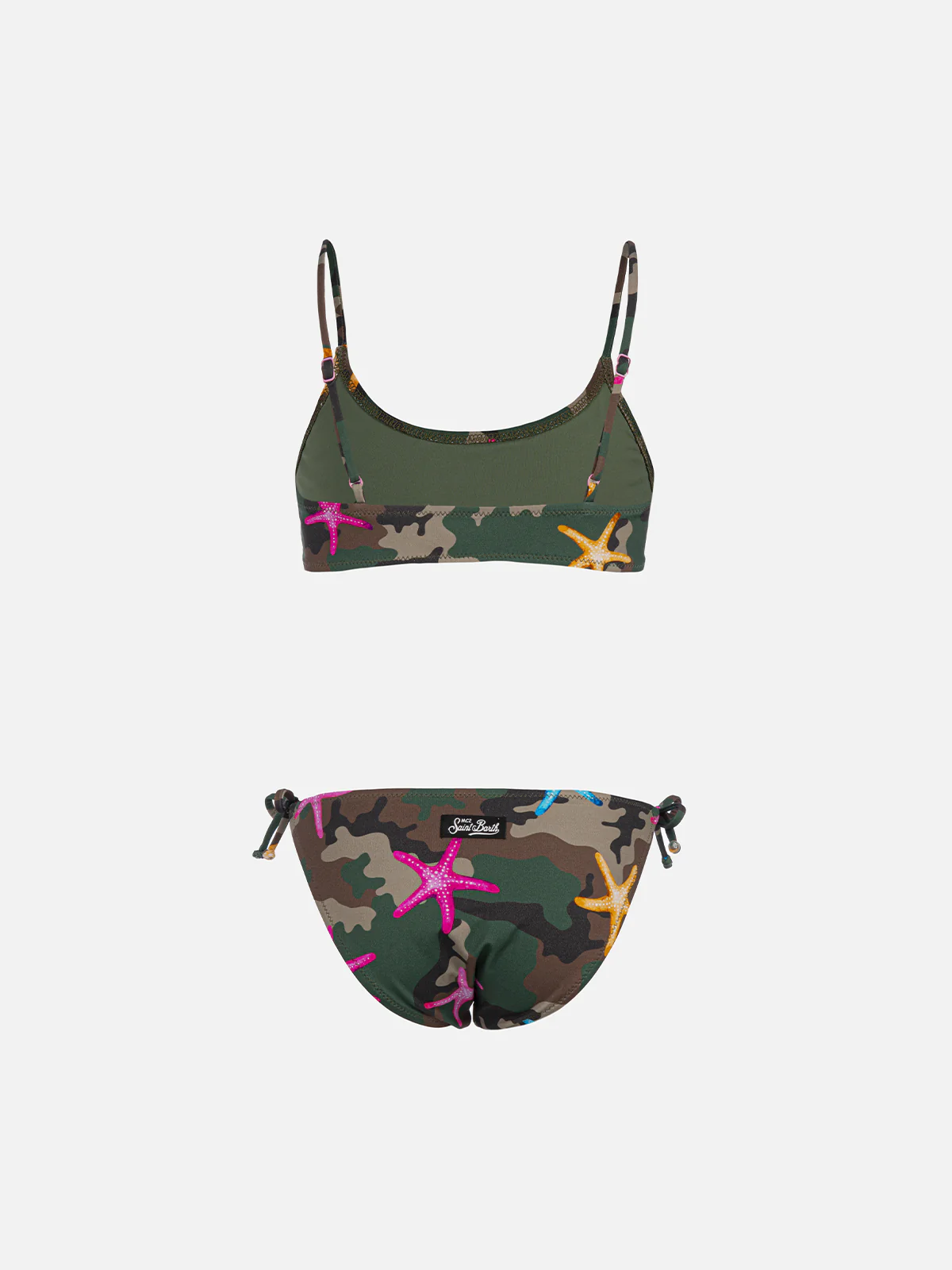 Girl bralette bikini Jaiden with seastar on camouflage print - Image 2