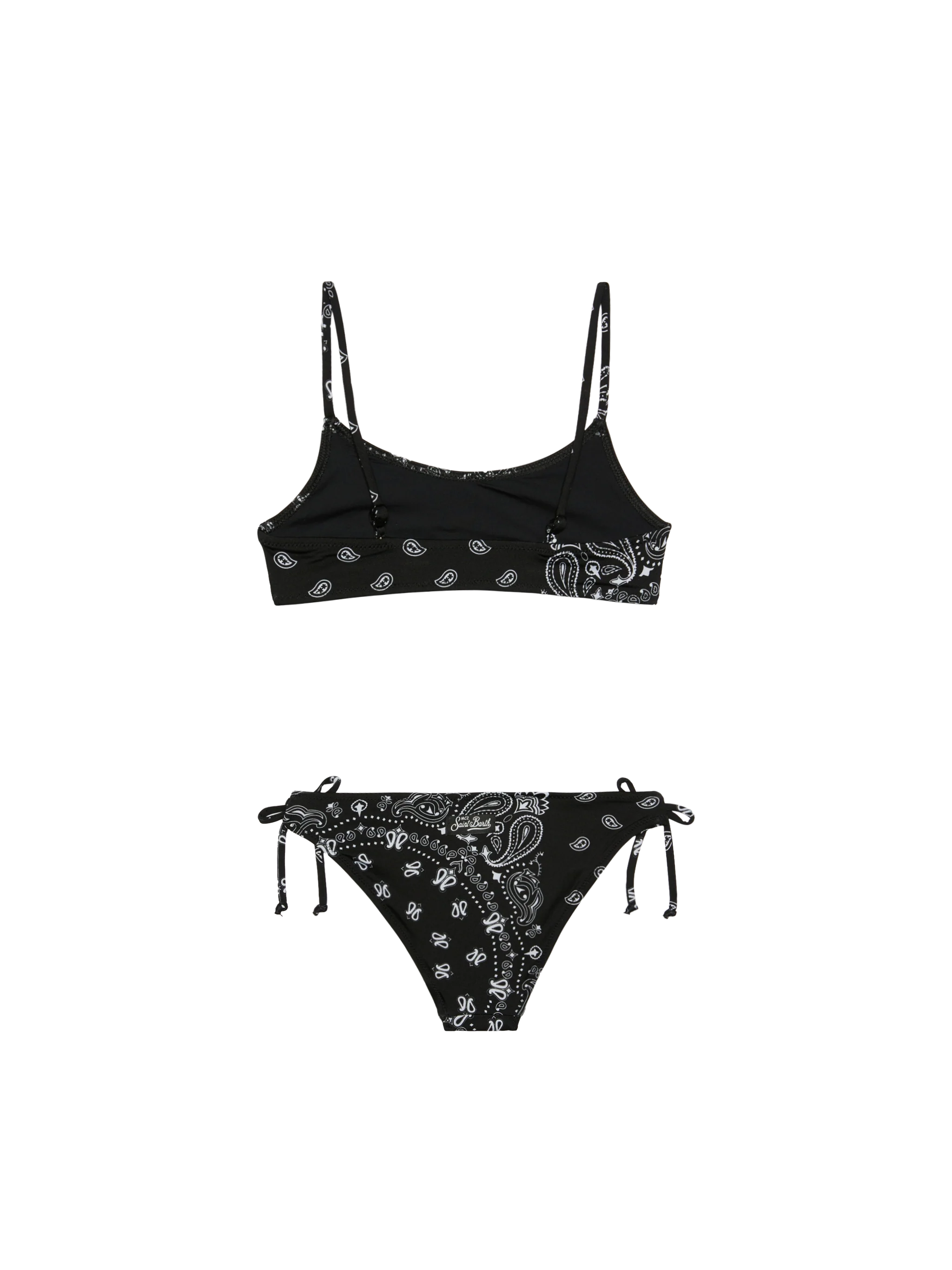 Girl bralette bikini with bandanna print - Image 2