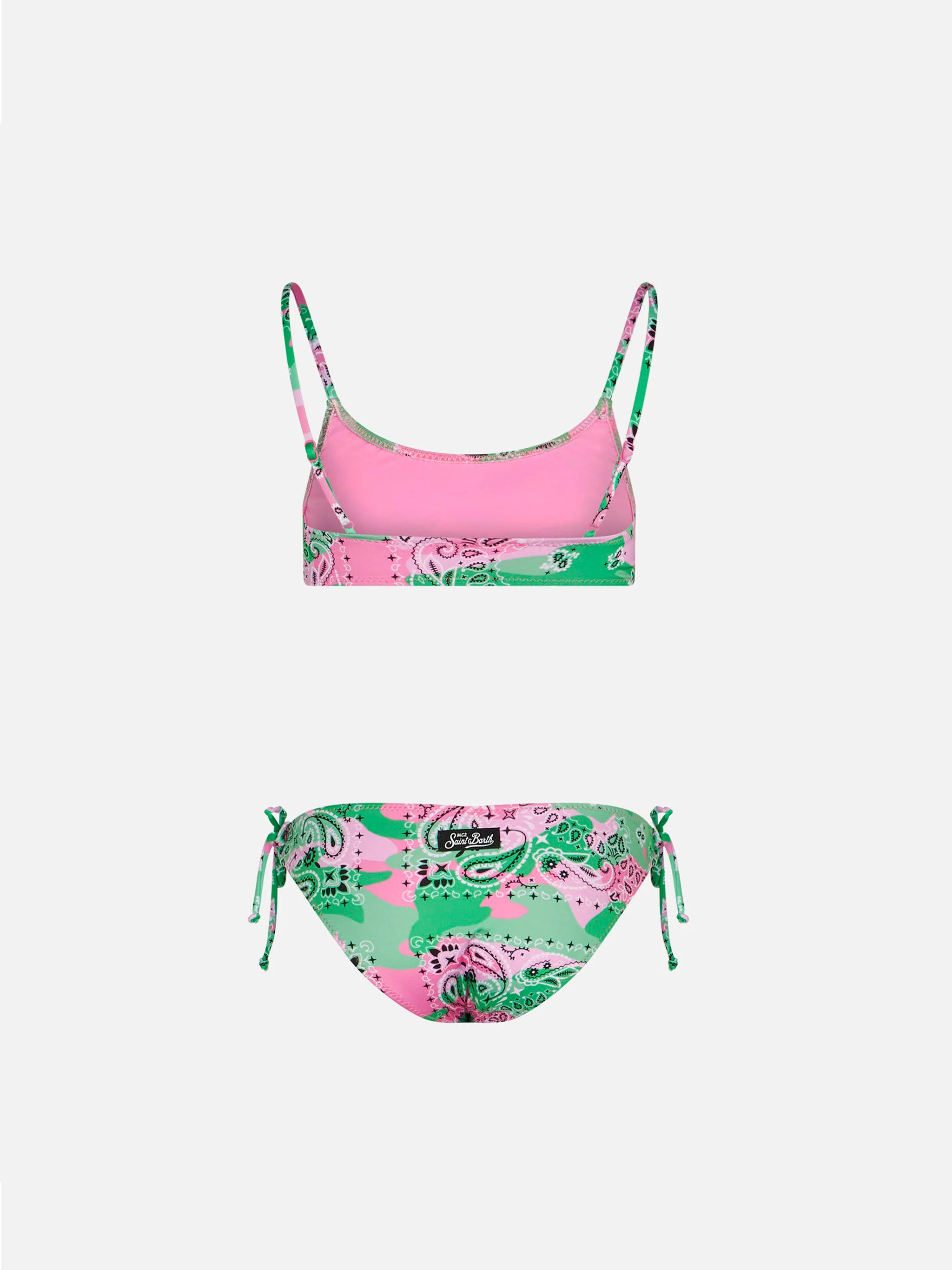 Girl bralette bikini with camouflage print - Image 2