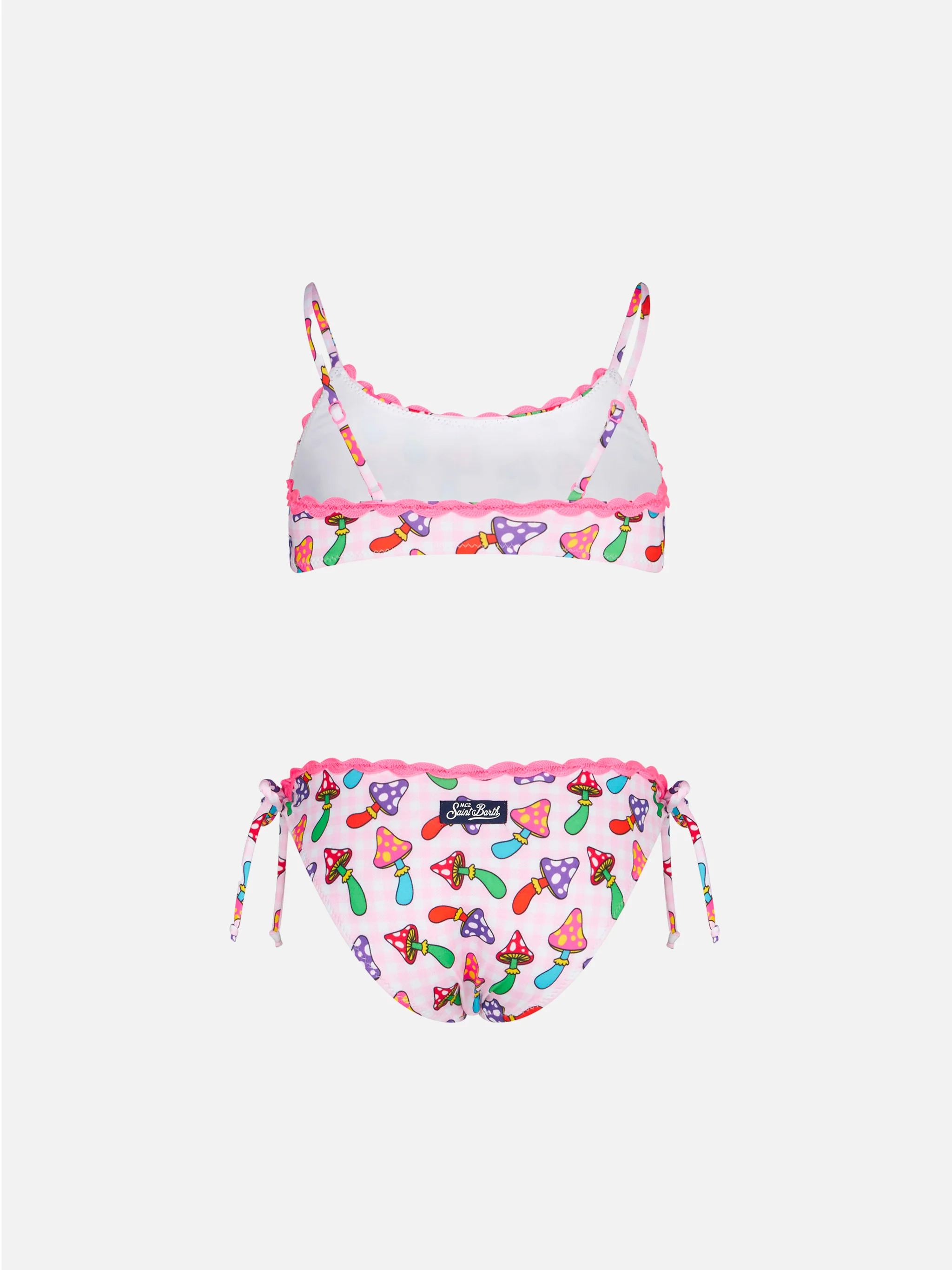 Girl bralette bikini with mushrooms print - Image 2