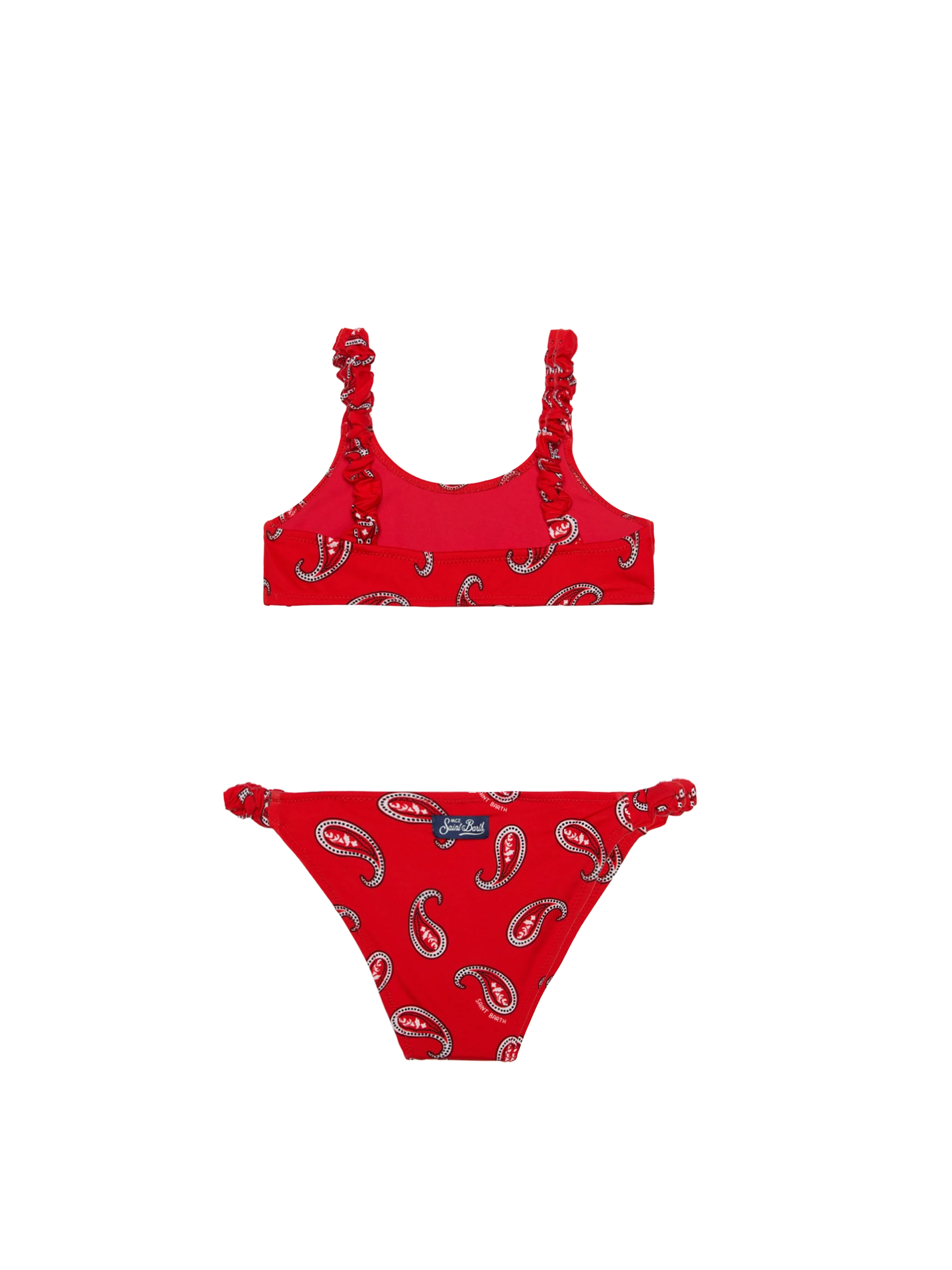 Girl bralette bikini with paisley print - Image 2