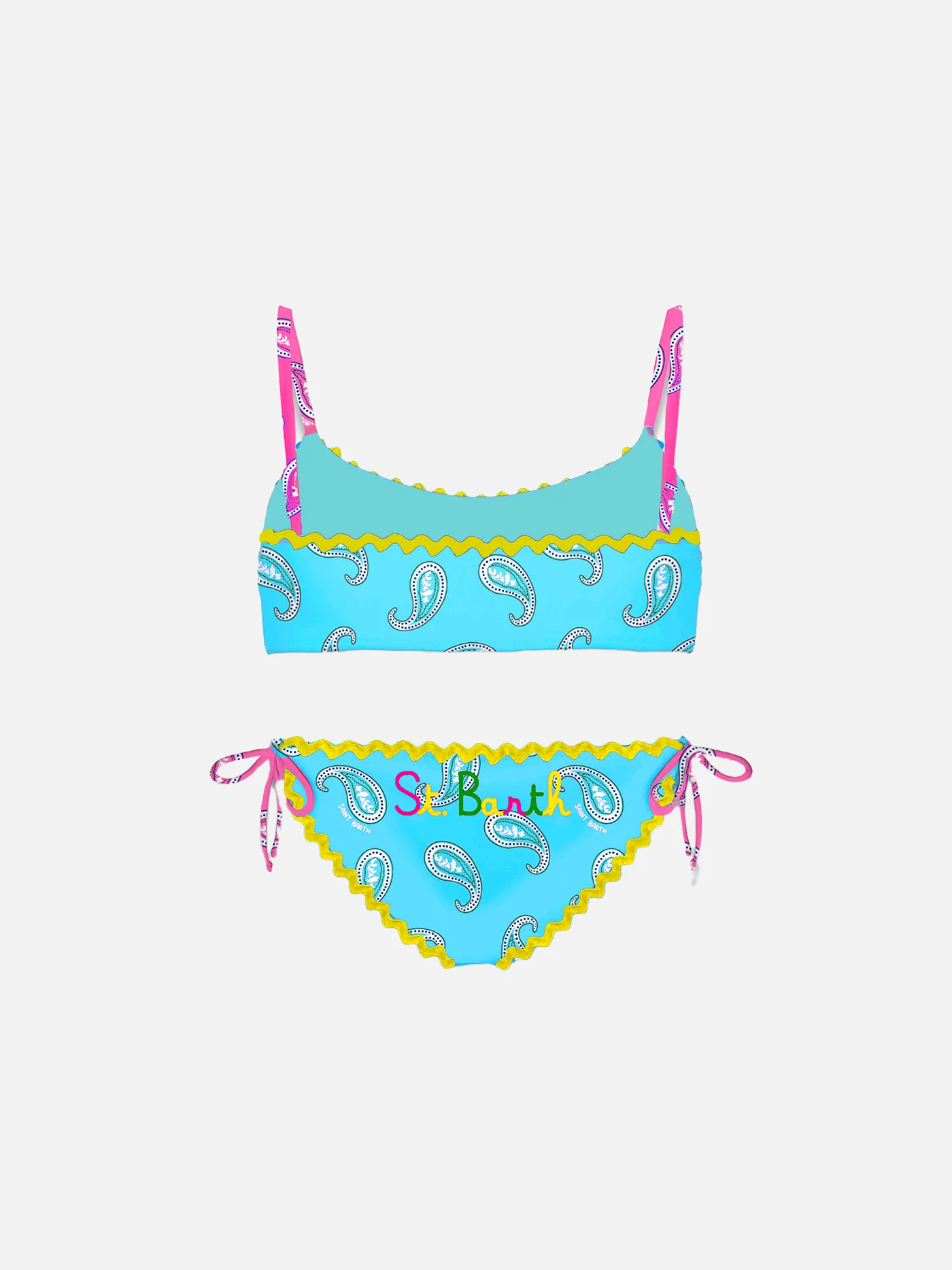 Girl bralette bikini with paisley print - Image 2