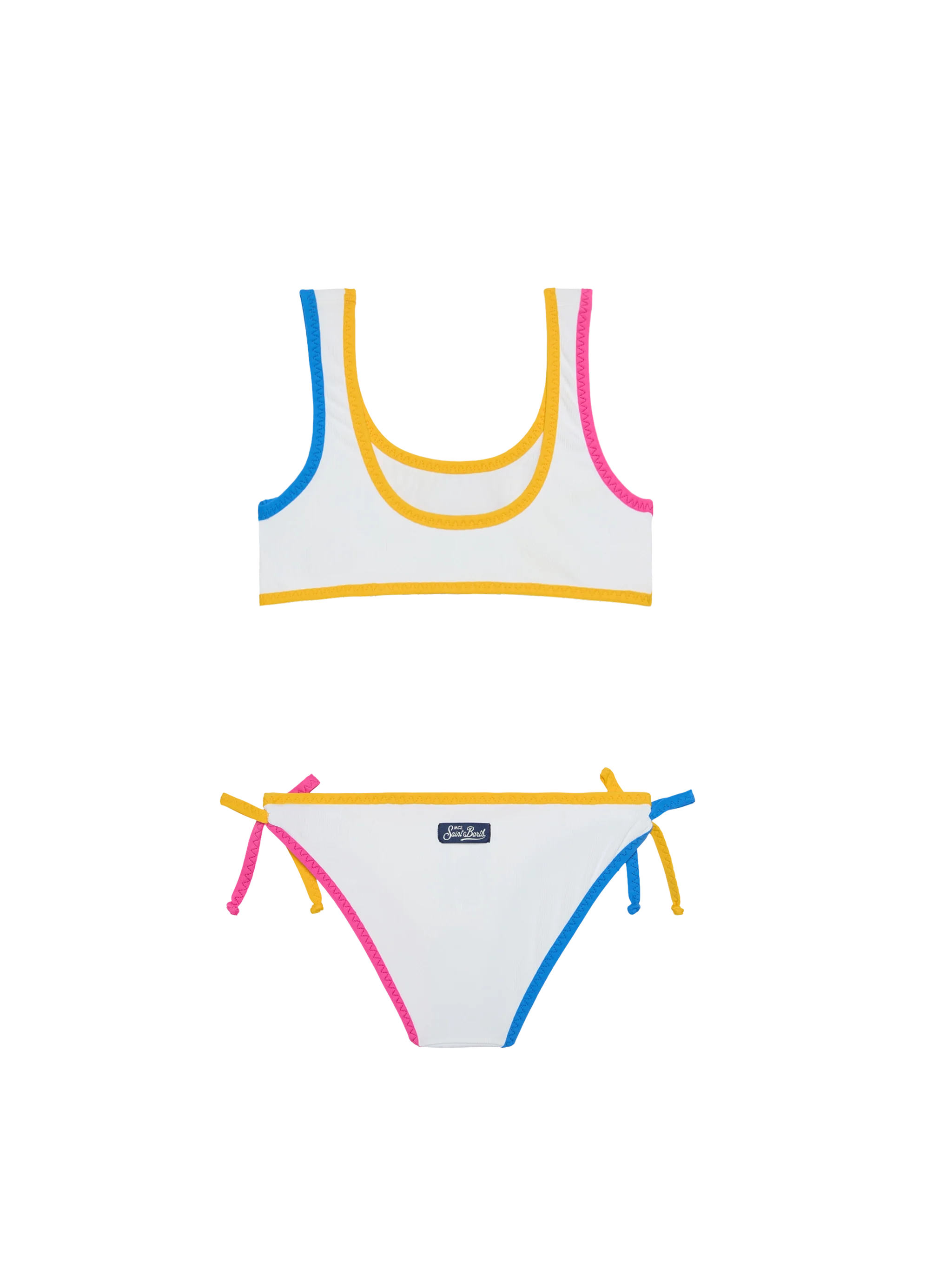 Girl bralette bikini with St Barth patches - Image 2