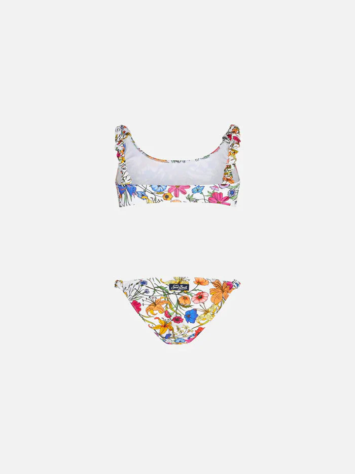 Girl bralette with flower print - Image 2