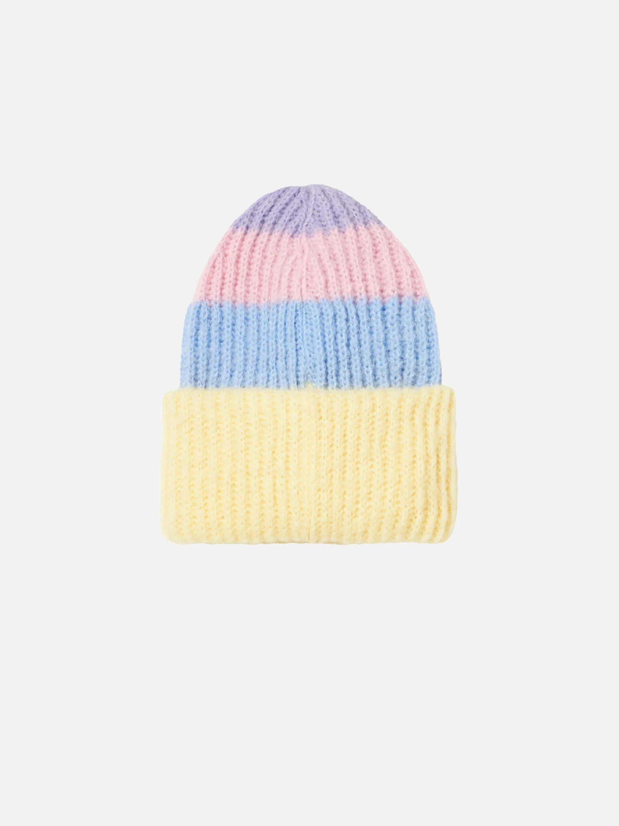 Girl brushed and ultra soft beanie with pastel shades - Image 2