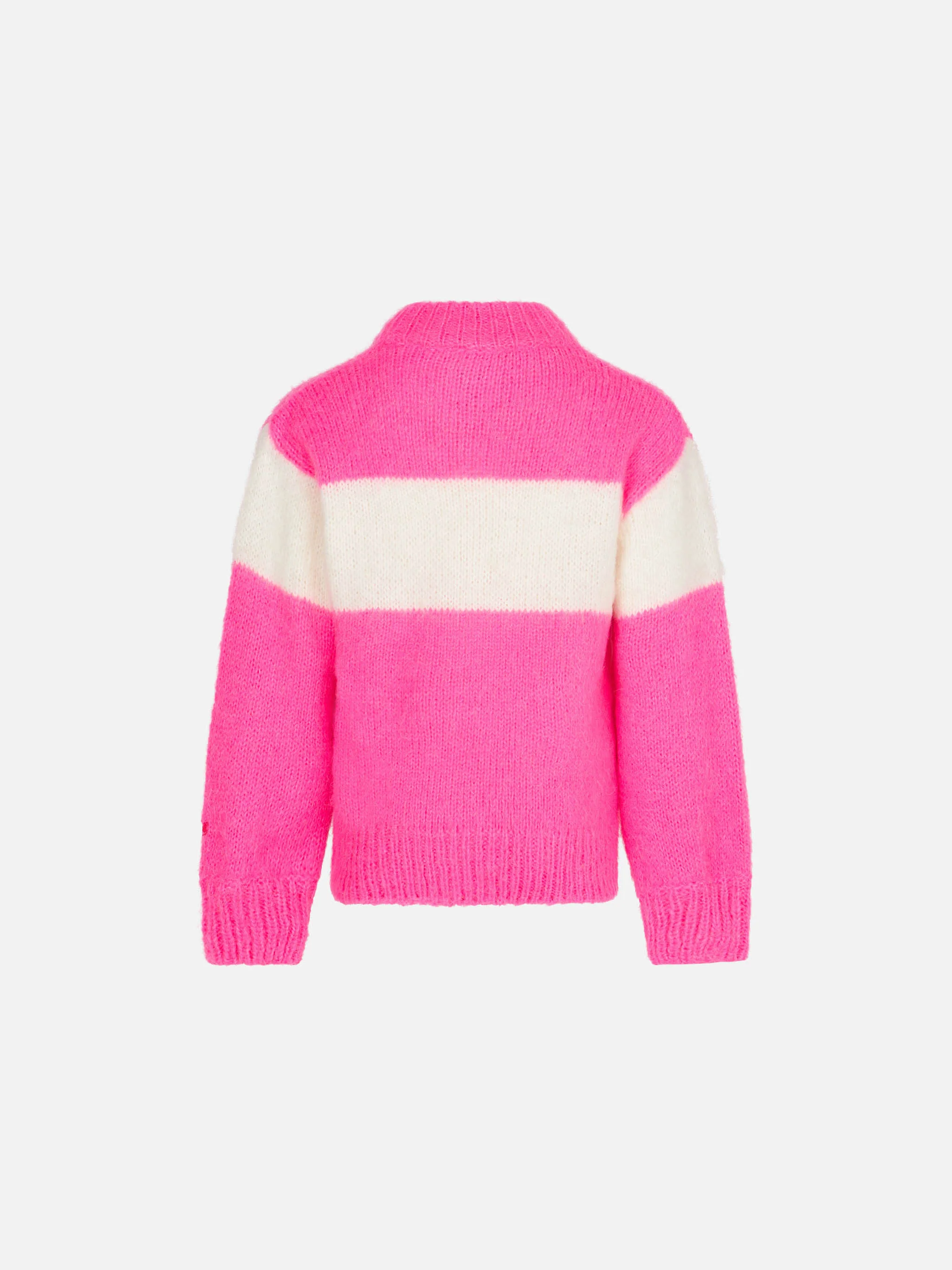 Girl brushed crewneck sweater with Apres chic lettering - Image 2