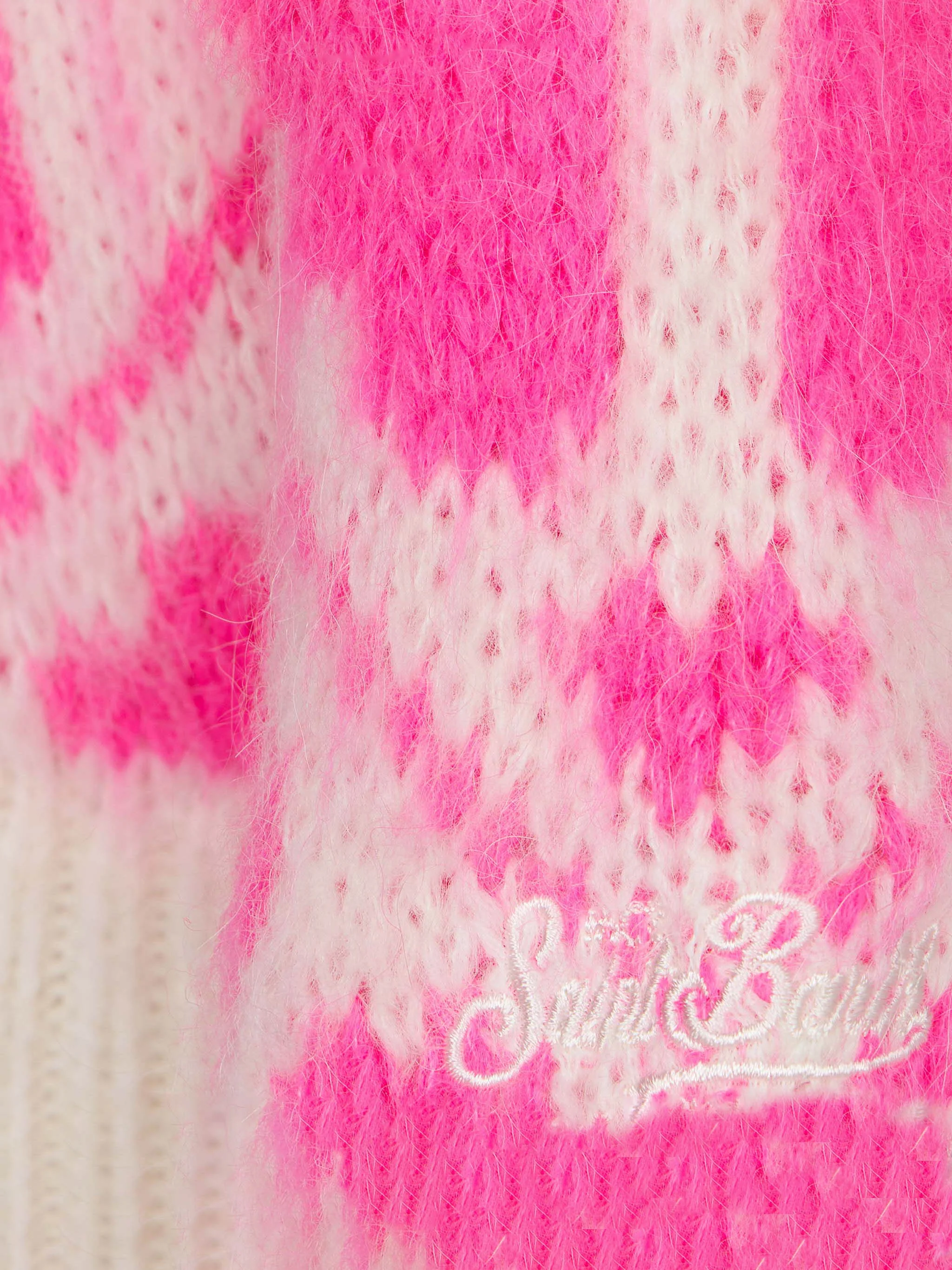 Girl brushed crewneck sweater with heart print - Image 3