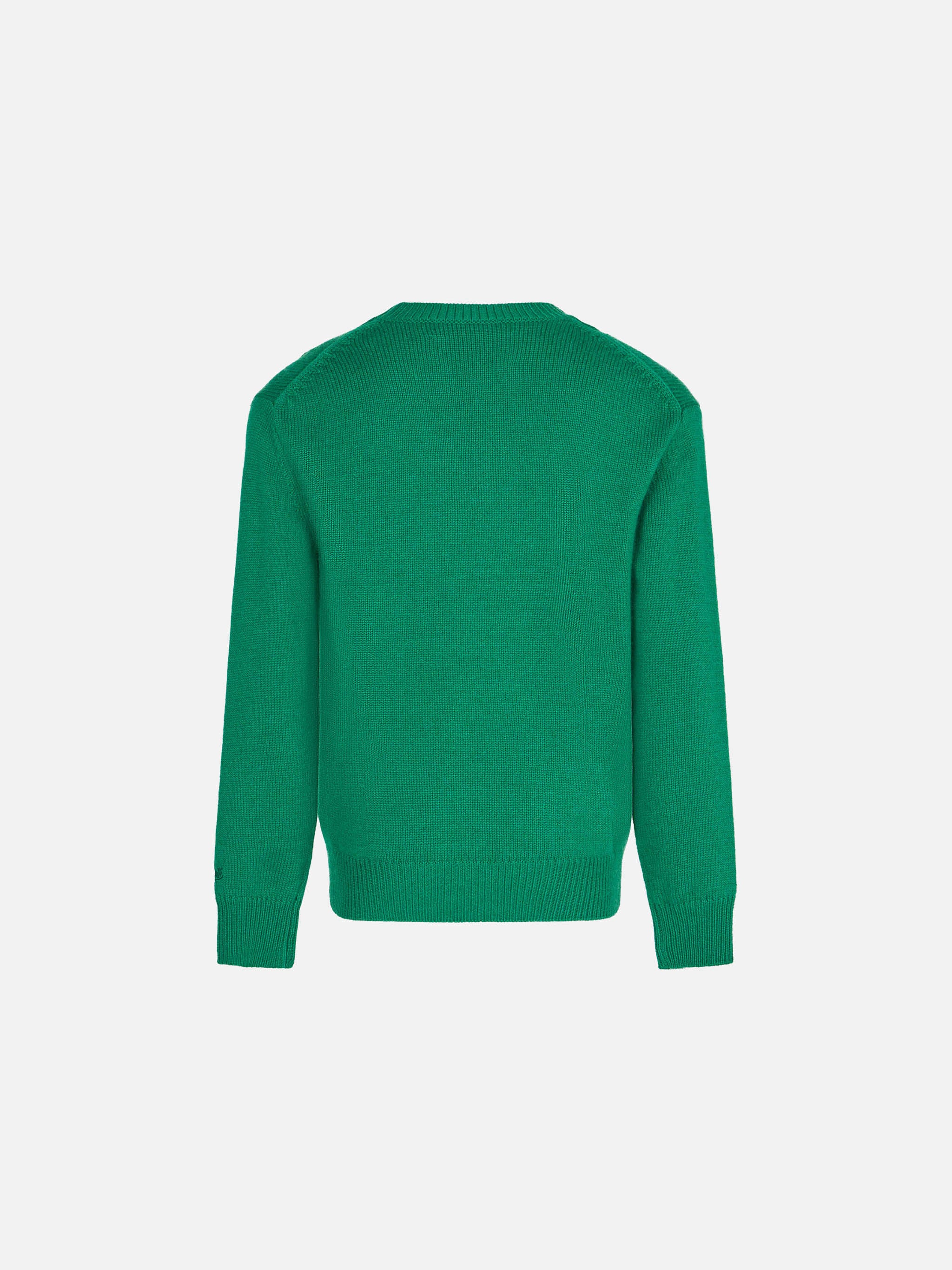 Girl brushed sweater with daisy jacquard - Image 2