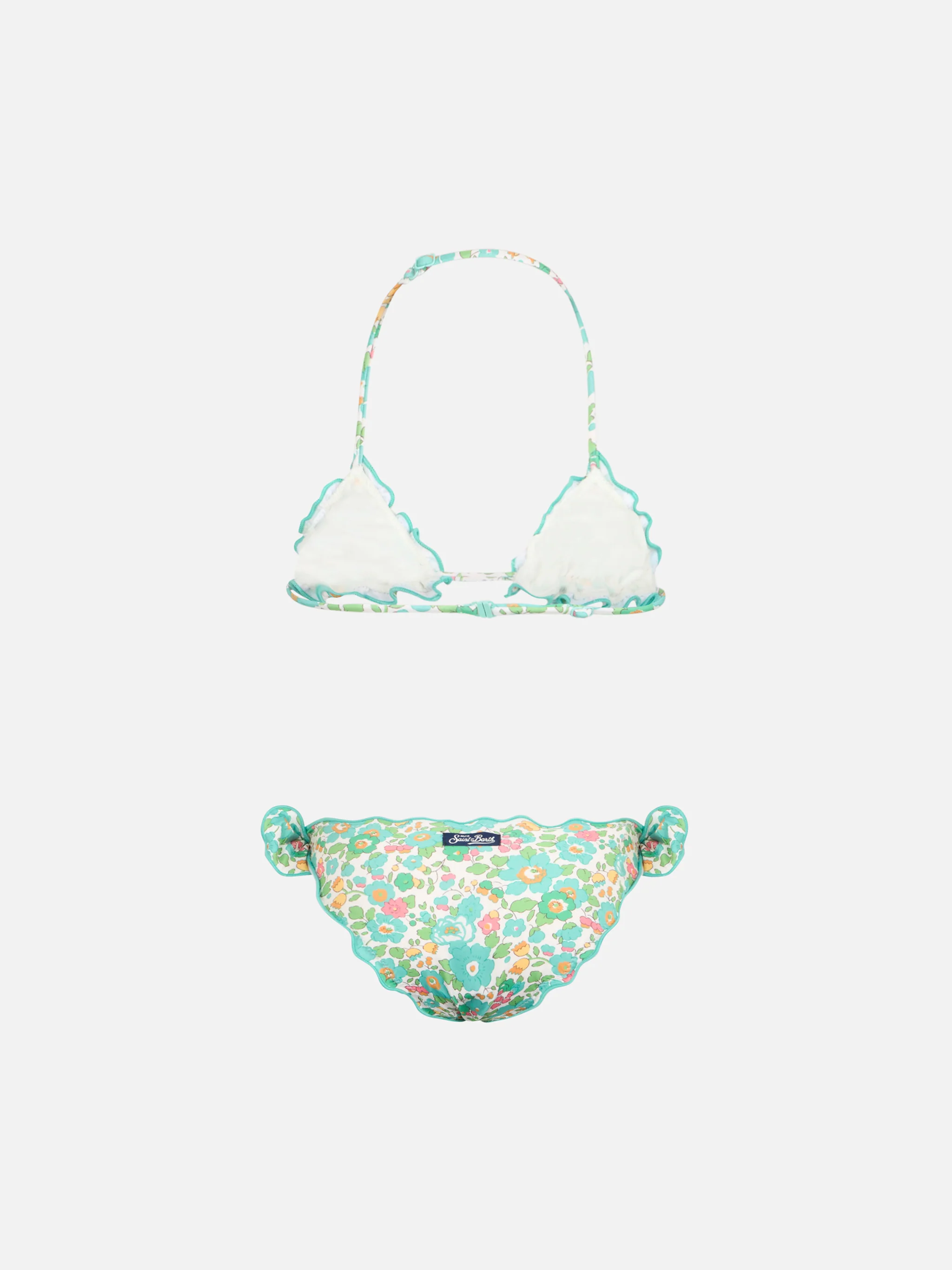 Girl classic triangle bikini Cris with Betsy print | MADE WITH LIBERTY FABRIC - Image 2