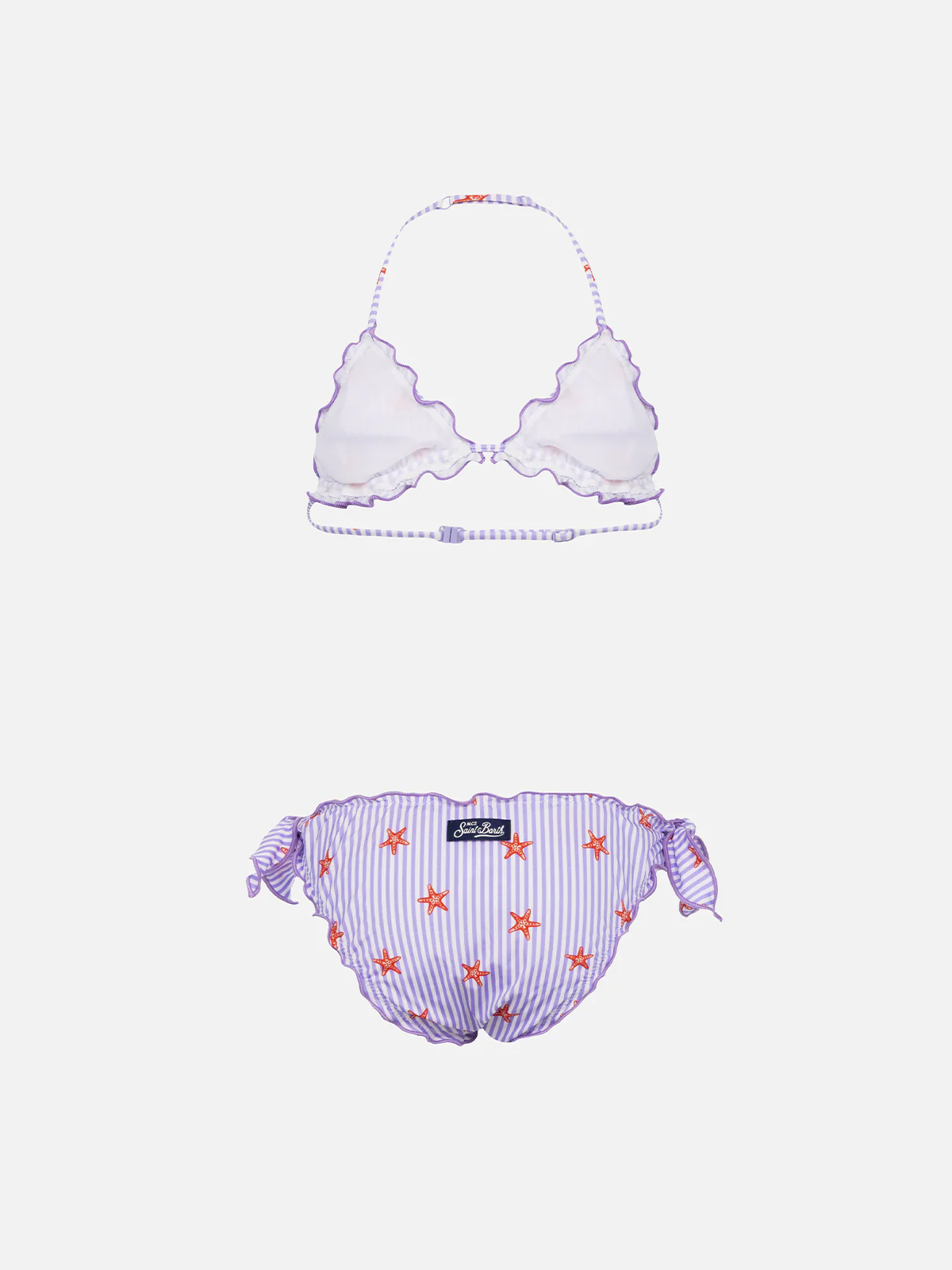Girl classic triangle bikini Cris with seastars print - Image 2