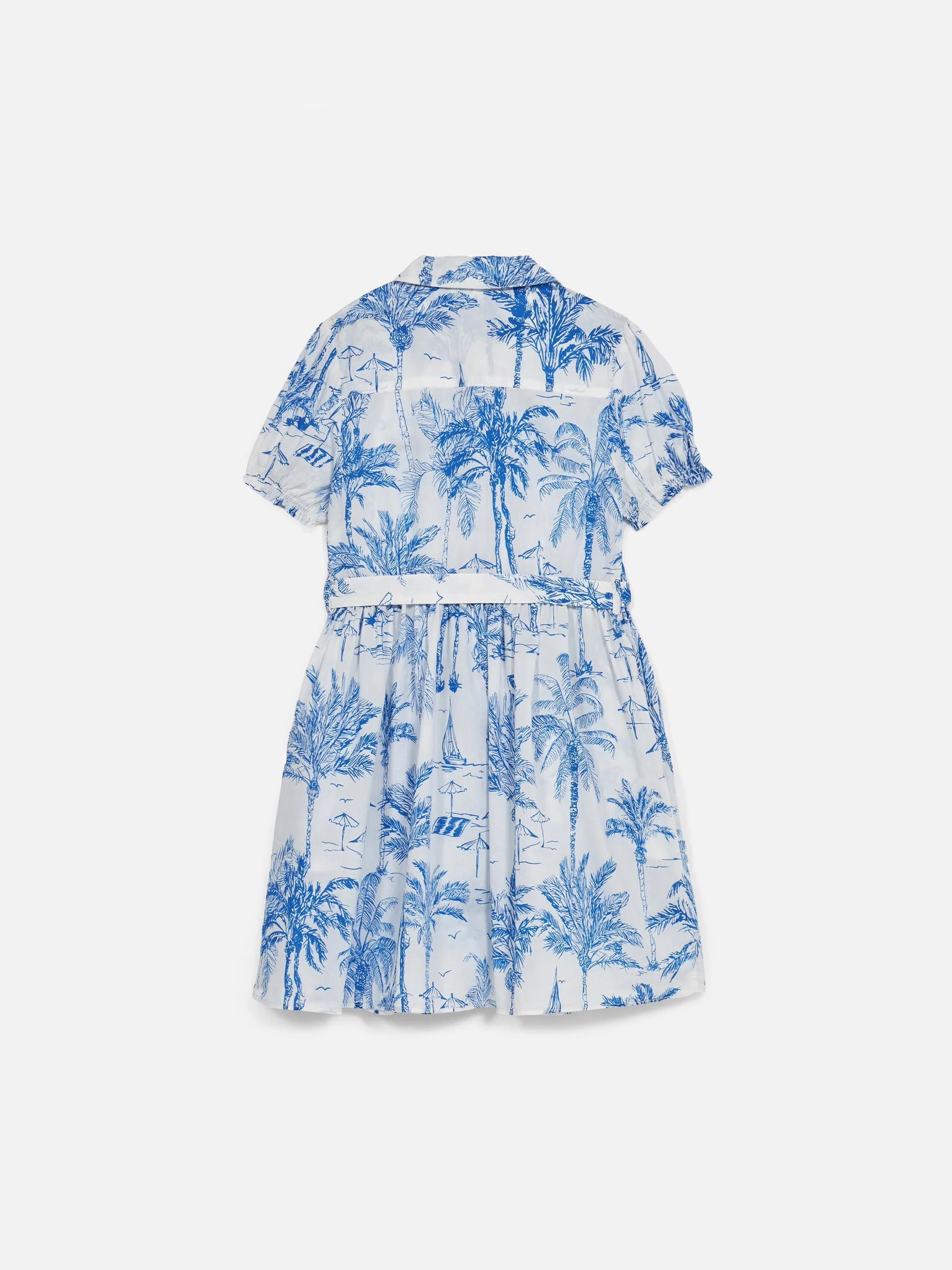 Girl cotton dress Anastasie Jr with toile de jouy print - Image 2