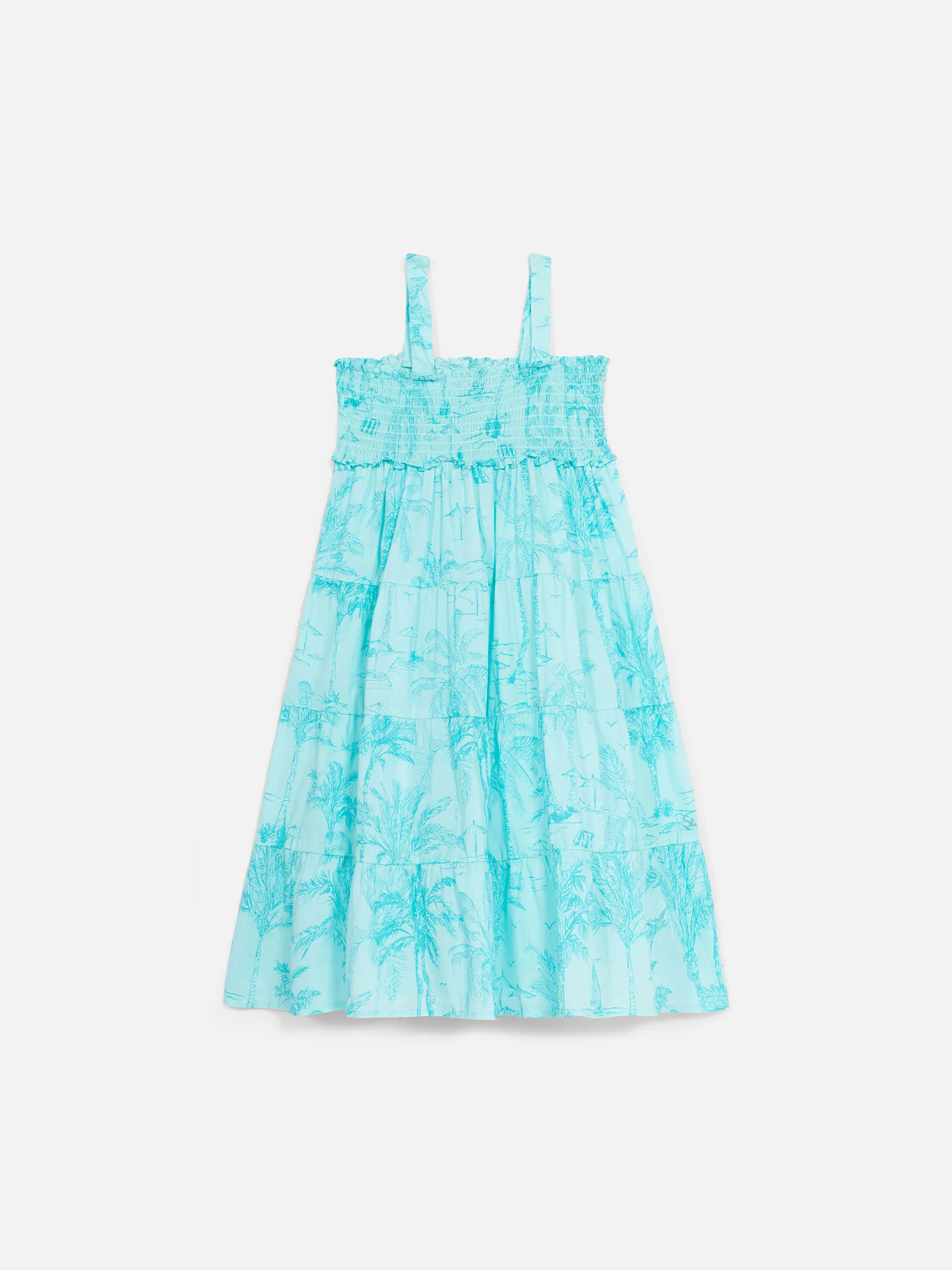 Girl cotton dress Jemine Jr with toile de jouy print - Image 2