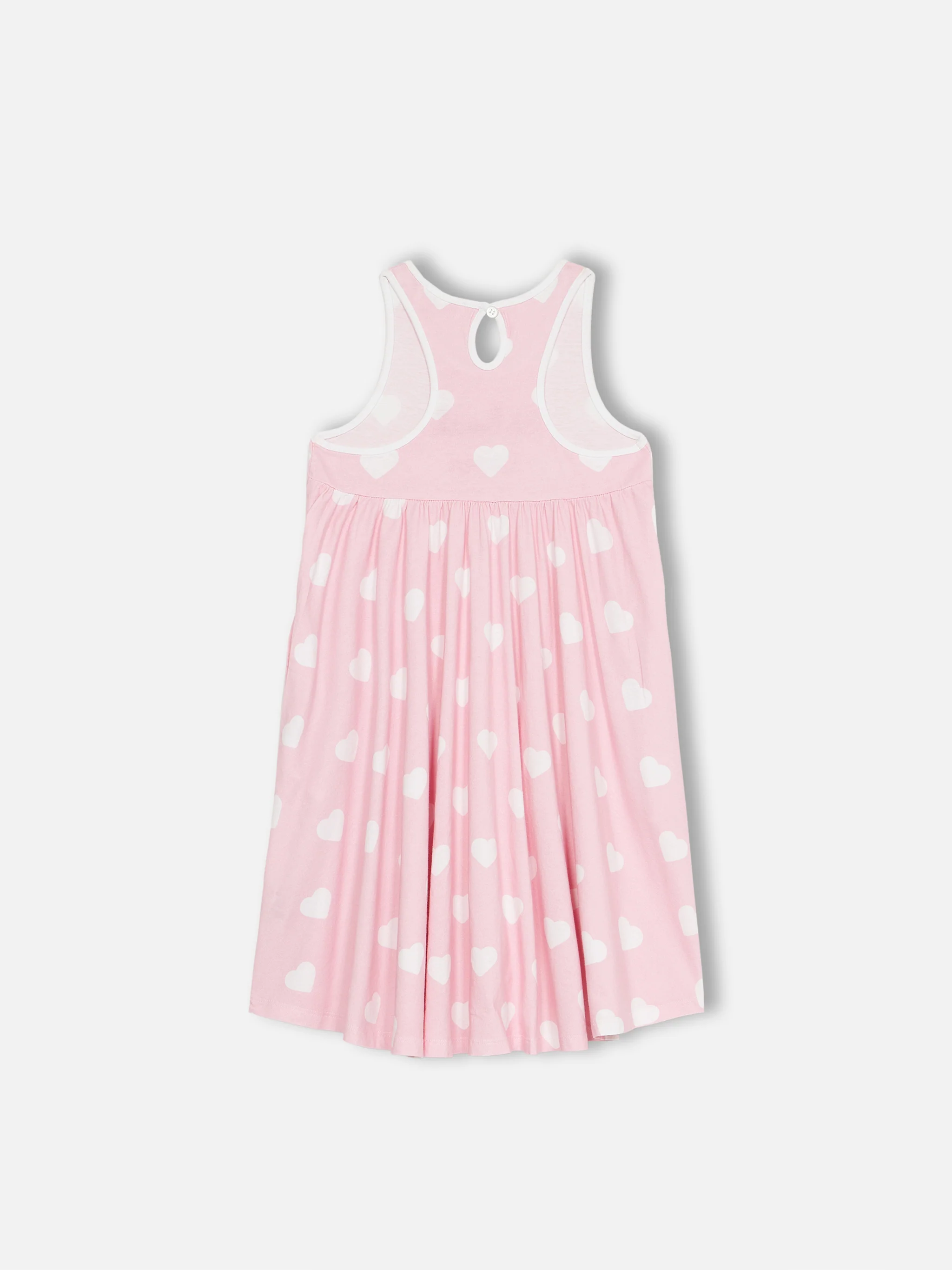 Girl cotton dress Masha with print and "I love St Barth" embroidery - Image 3