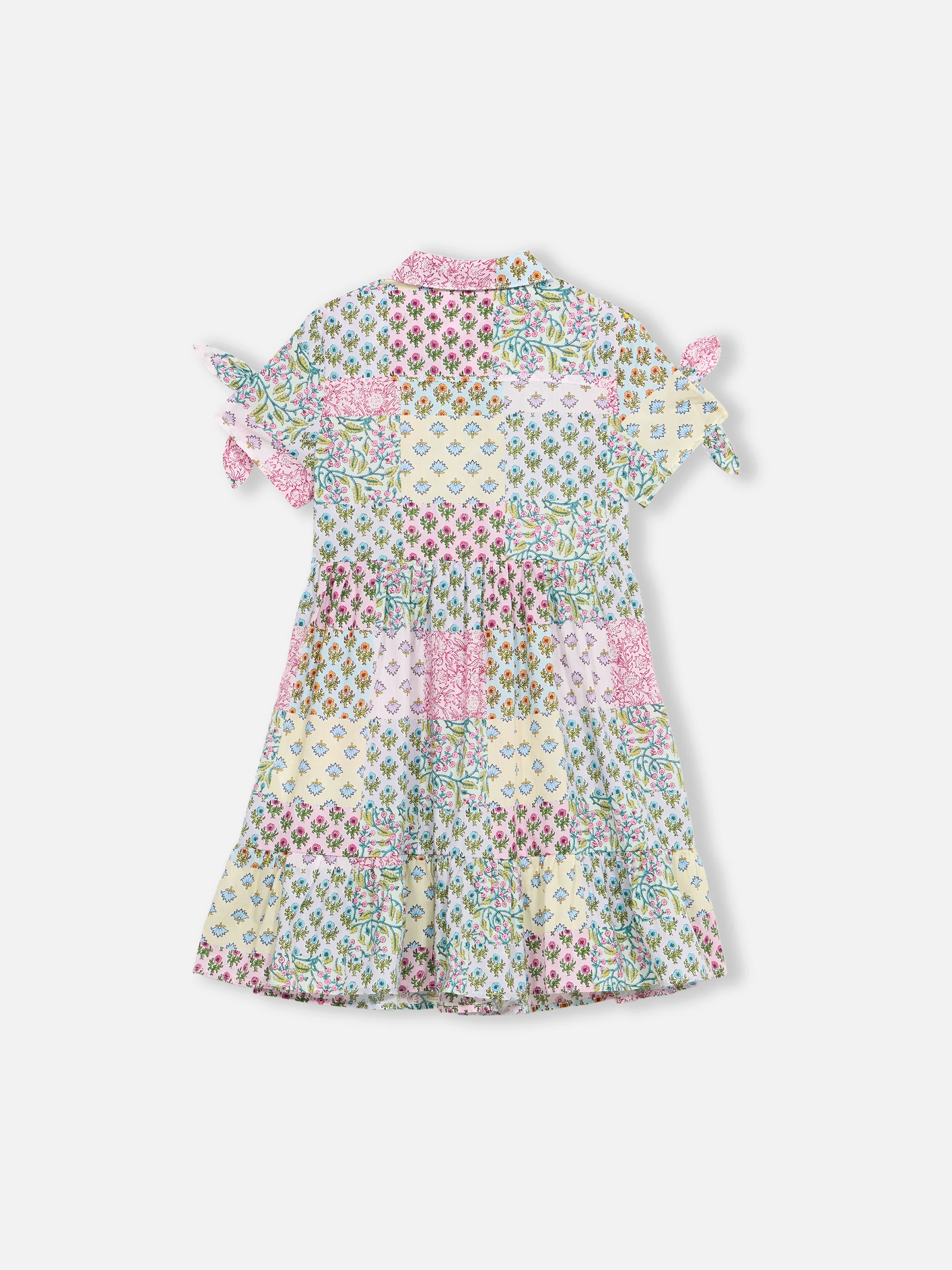 Girl cotton dress Queenie with flower print - Image 2
