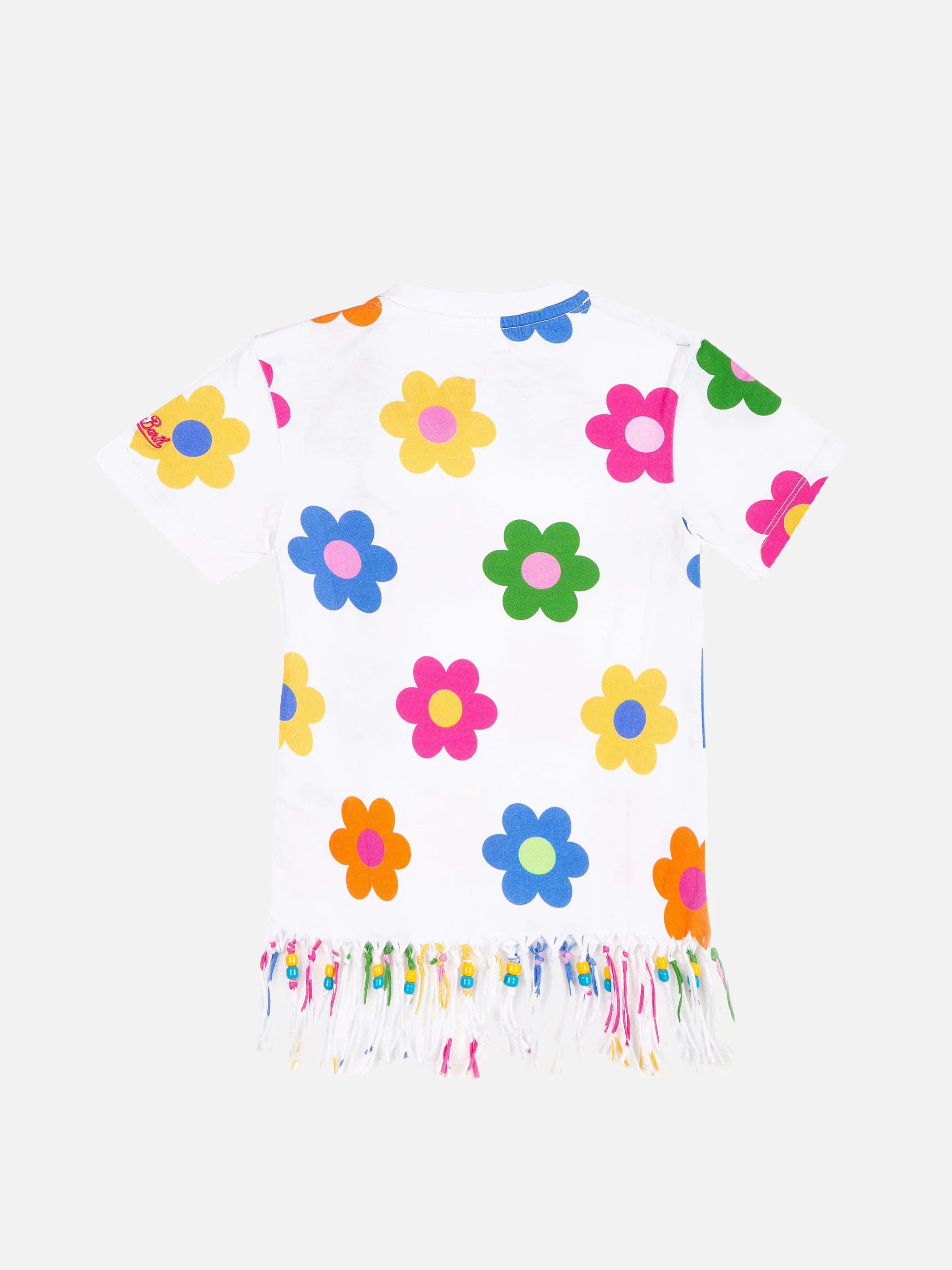 Girl cotton dress with fringes - Image 2