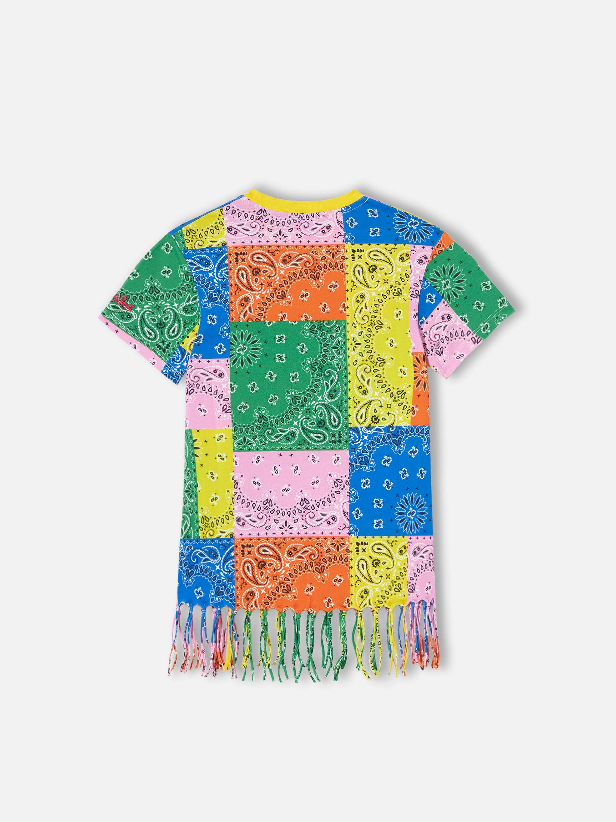 Girl cotton dress with fringes - Image 3