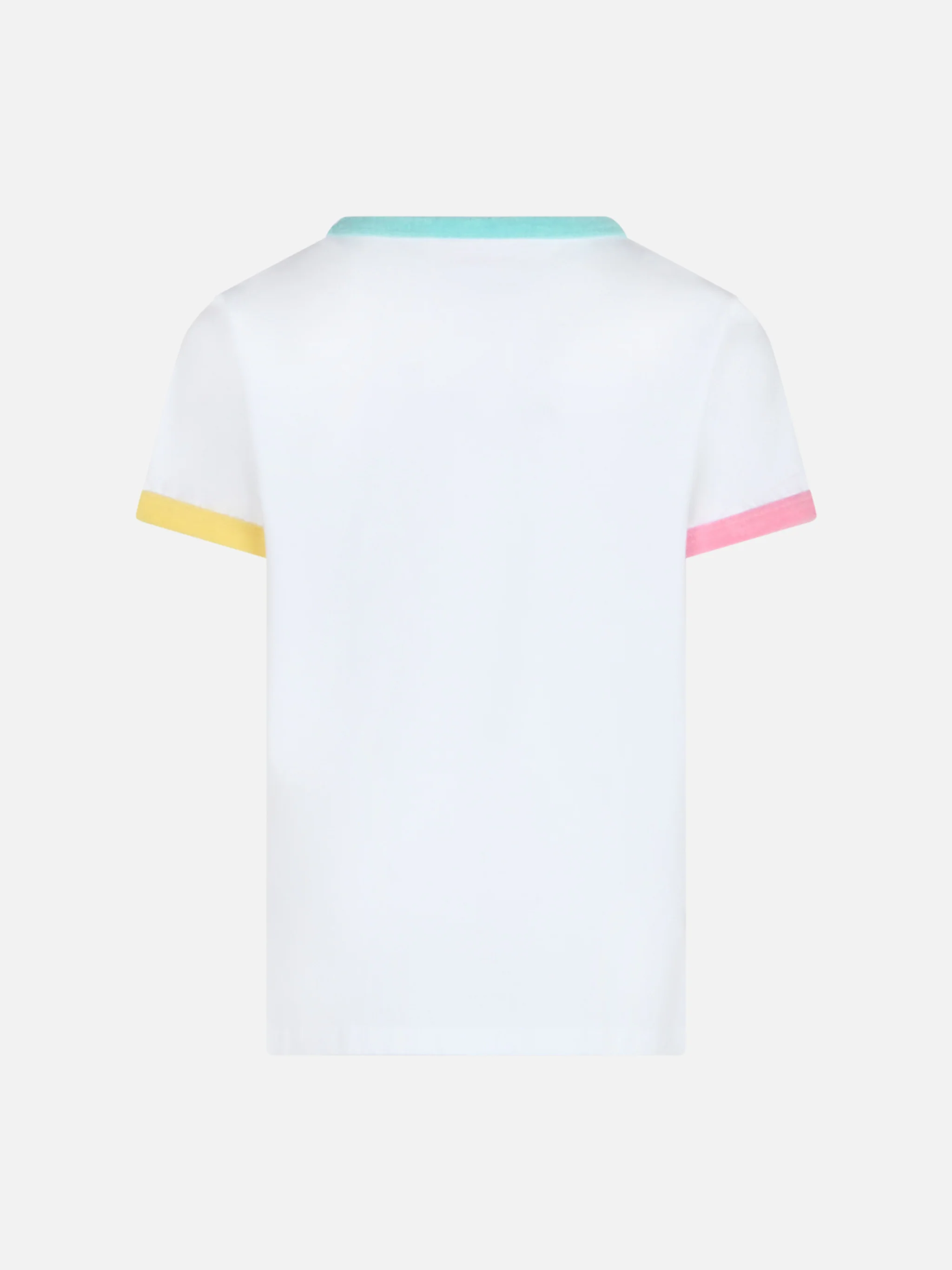 Girl cotton jersey crewneck t-shirt Elly with Saint Barth terry patch - Image 2