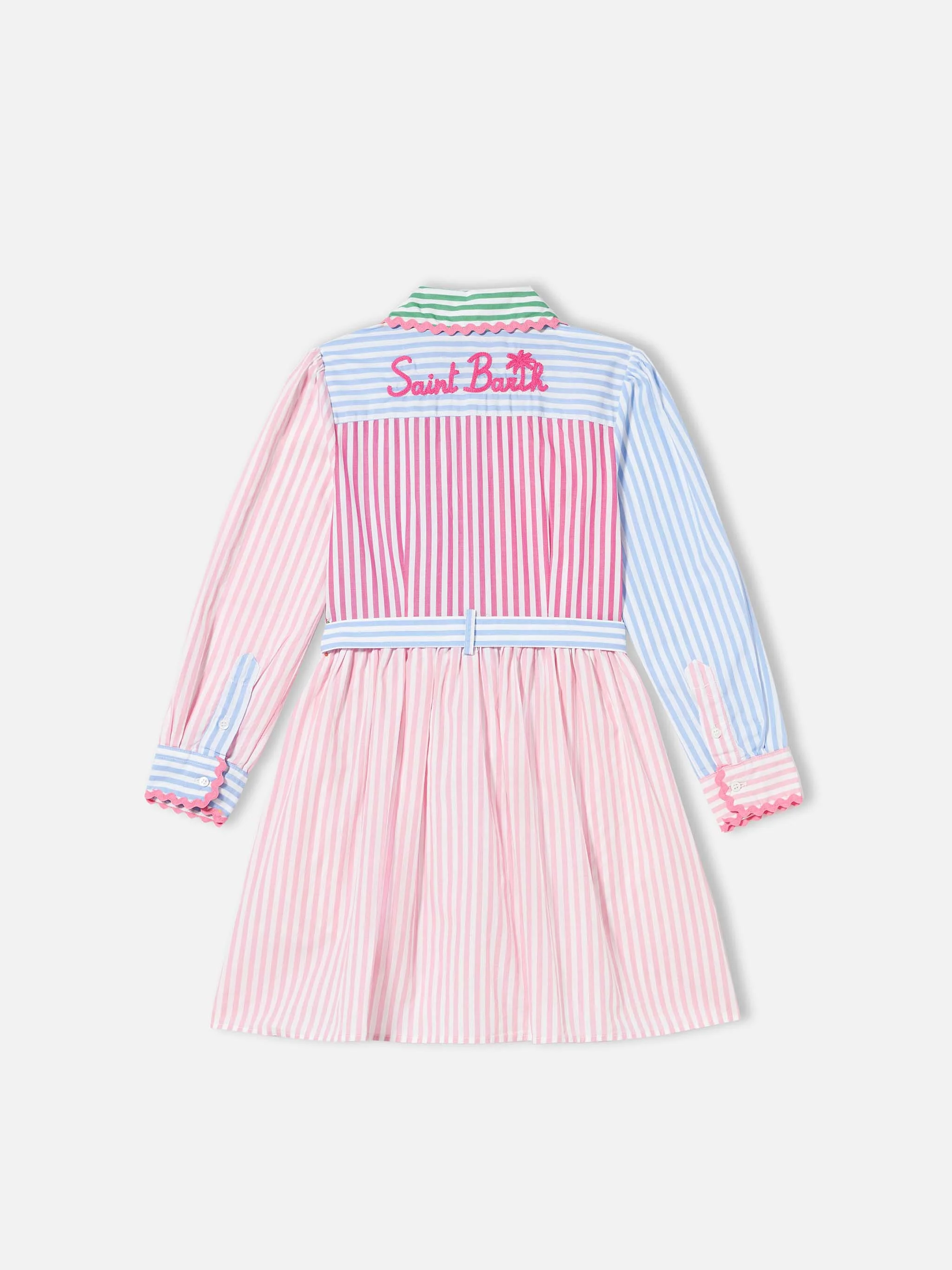 Cotton short dress Darya with embroidery - Image 2