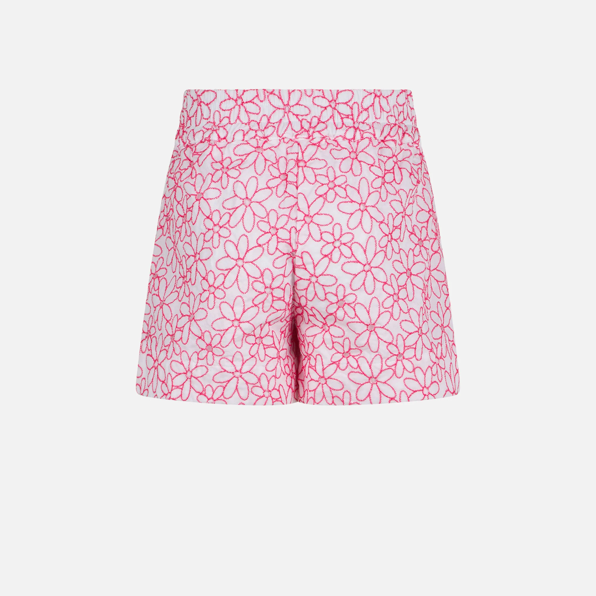 Girl cotton shorts with daisy embroidery - Image 2