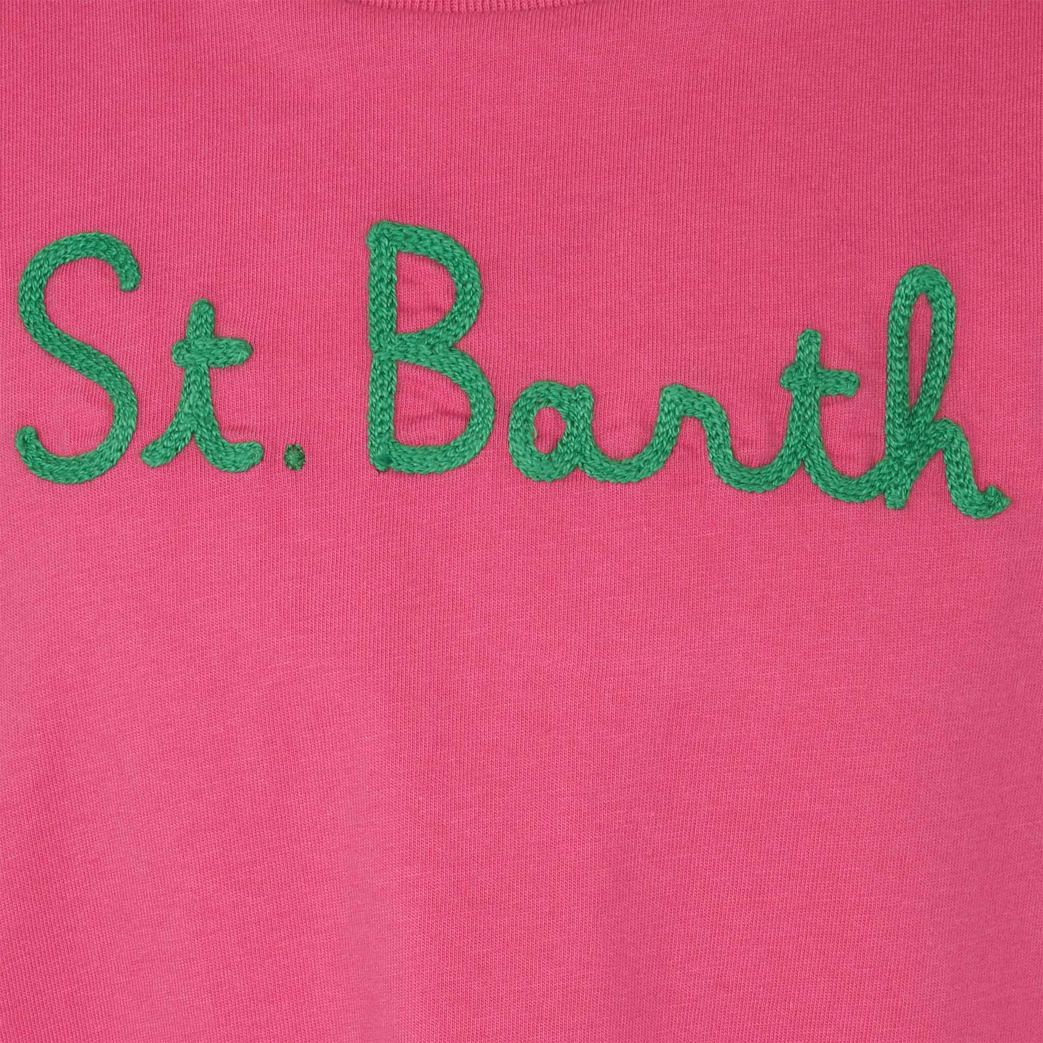 Girl cotton t-shirt with flounce and embroidery - Image 2