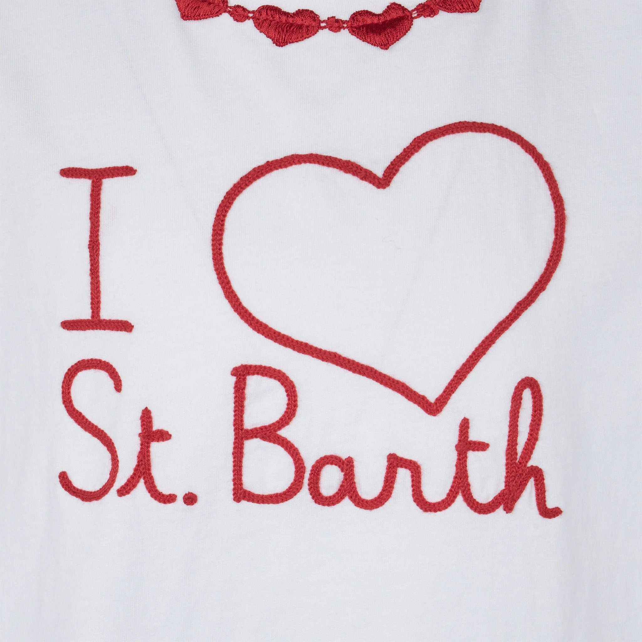 Girl cotton t-shirt with flounce and embroidery - Image 2
