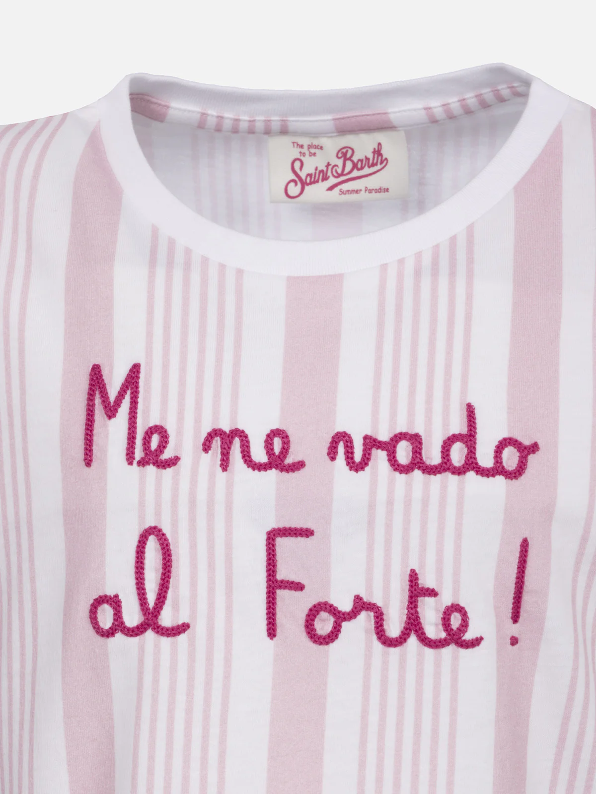 Girl cotton t-shirt with flounce and embroidery - Image 2