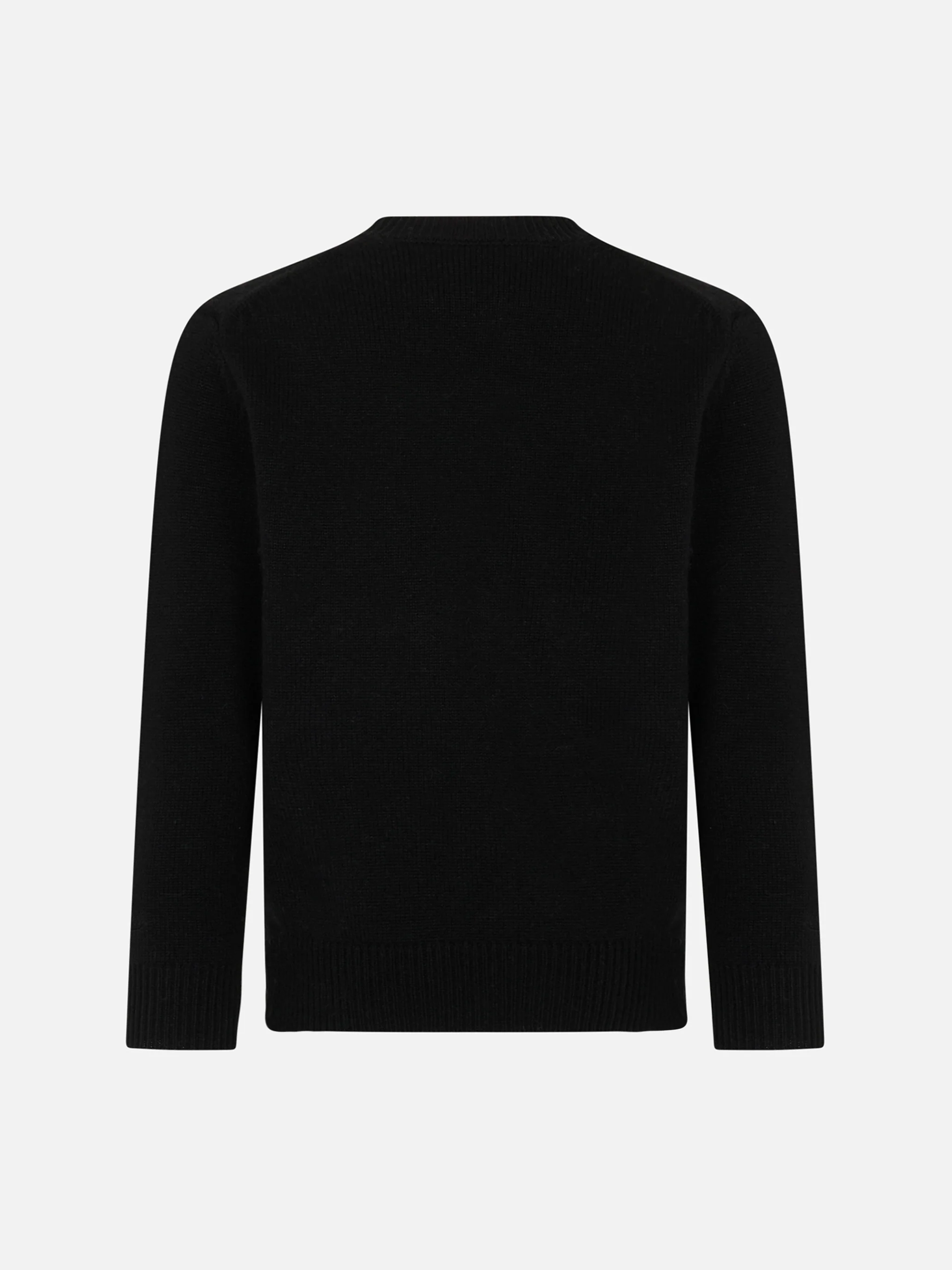 Crewneck black sweater with Splendida Splendente rhinestones print - Image 3