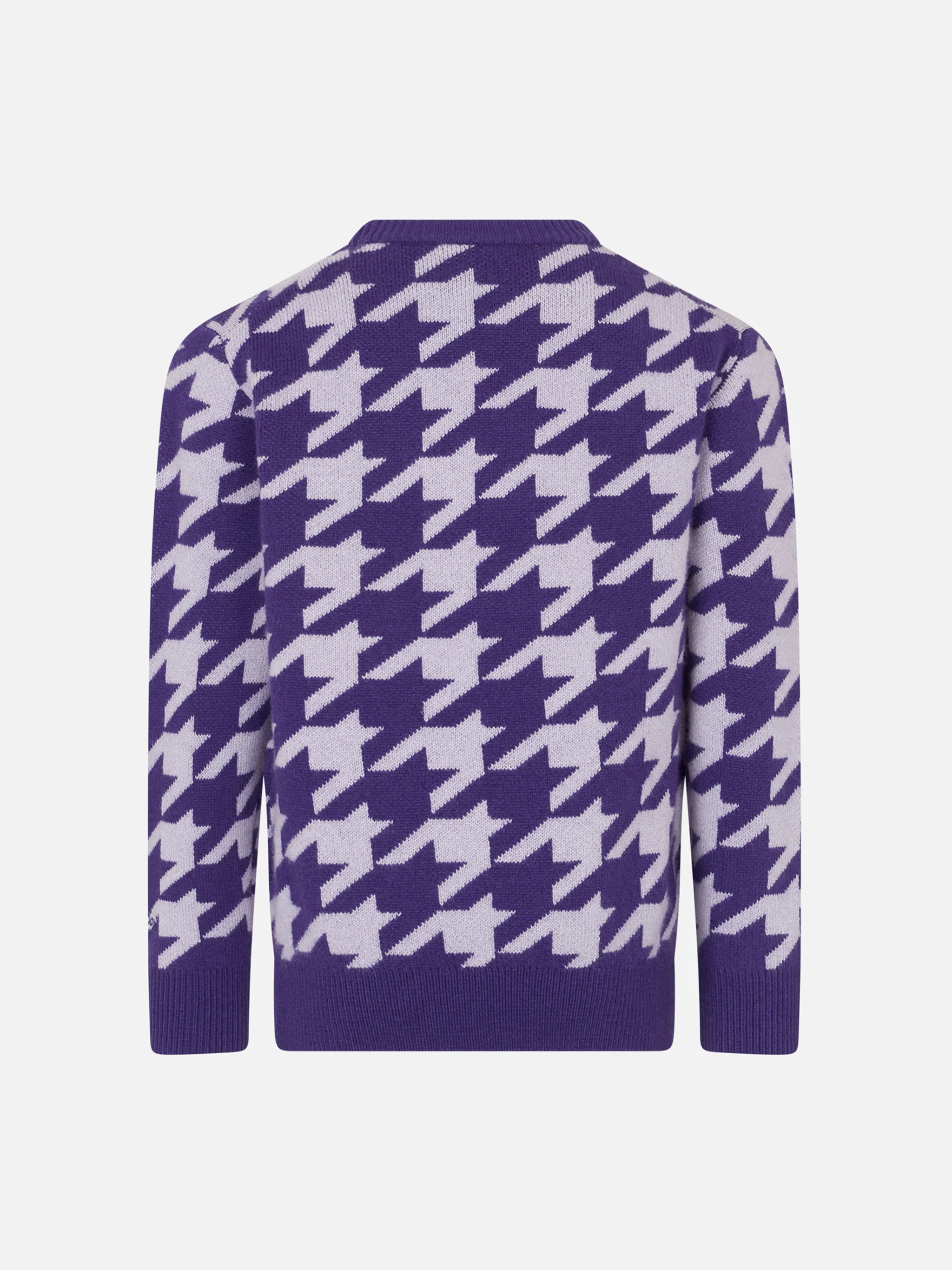 Girl crewneck pied de poule sweater with Snoopy jacquard | SNOOPY PEANUTS™ SPECIAL EDITION - Image 3