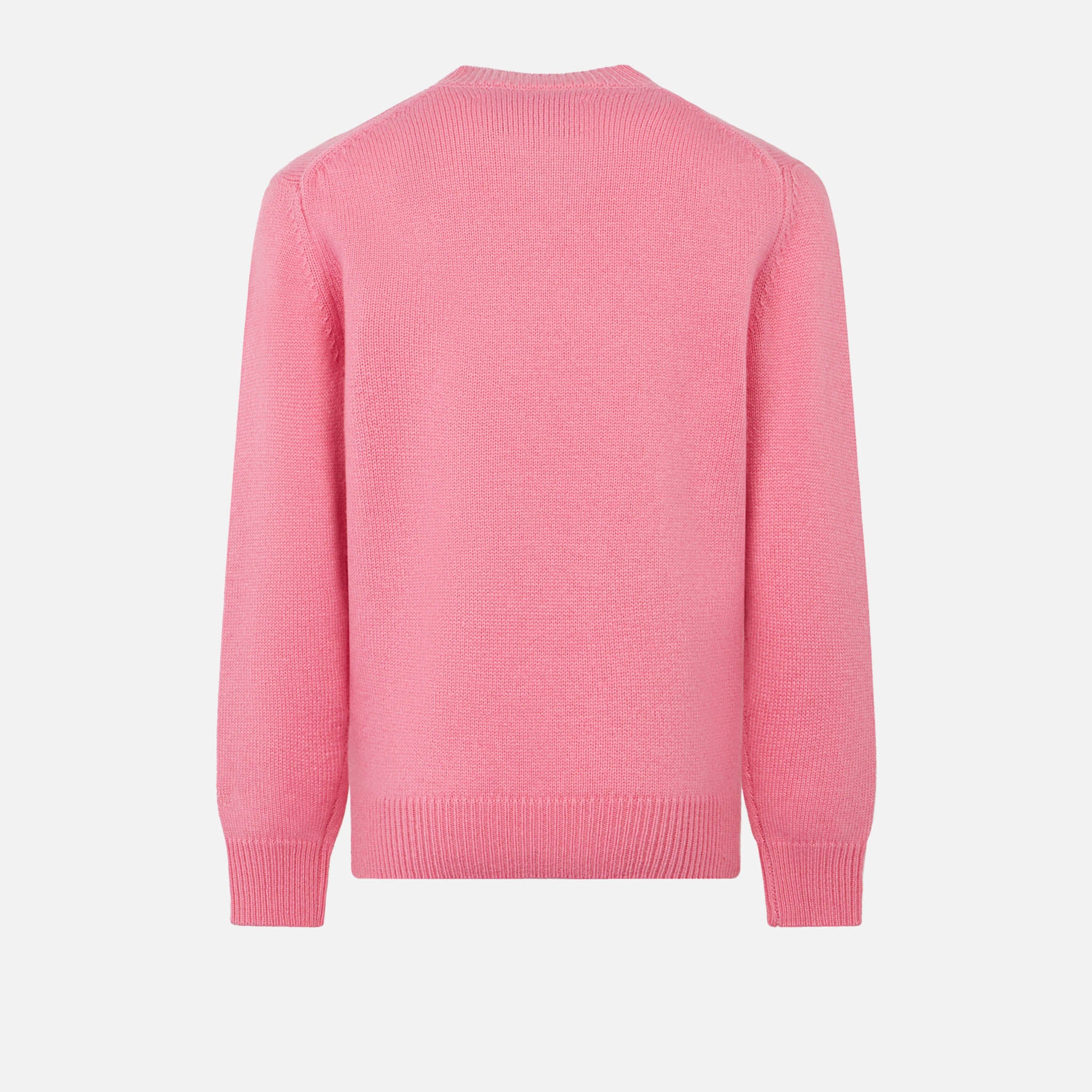 Girl crewneck pink sweater with Favolosa rhinestones print - Image 2