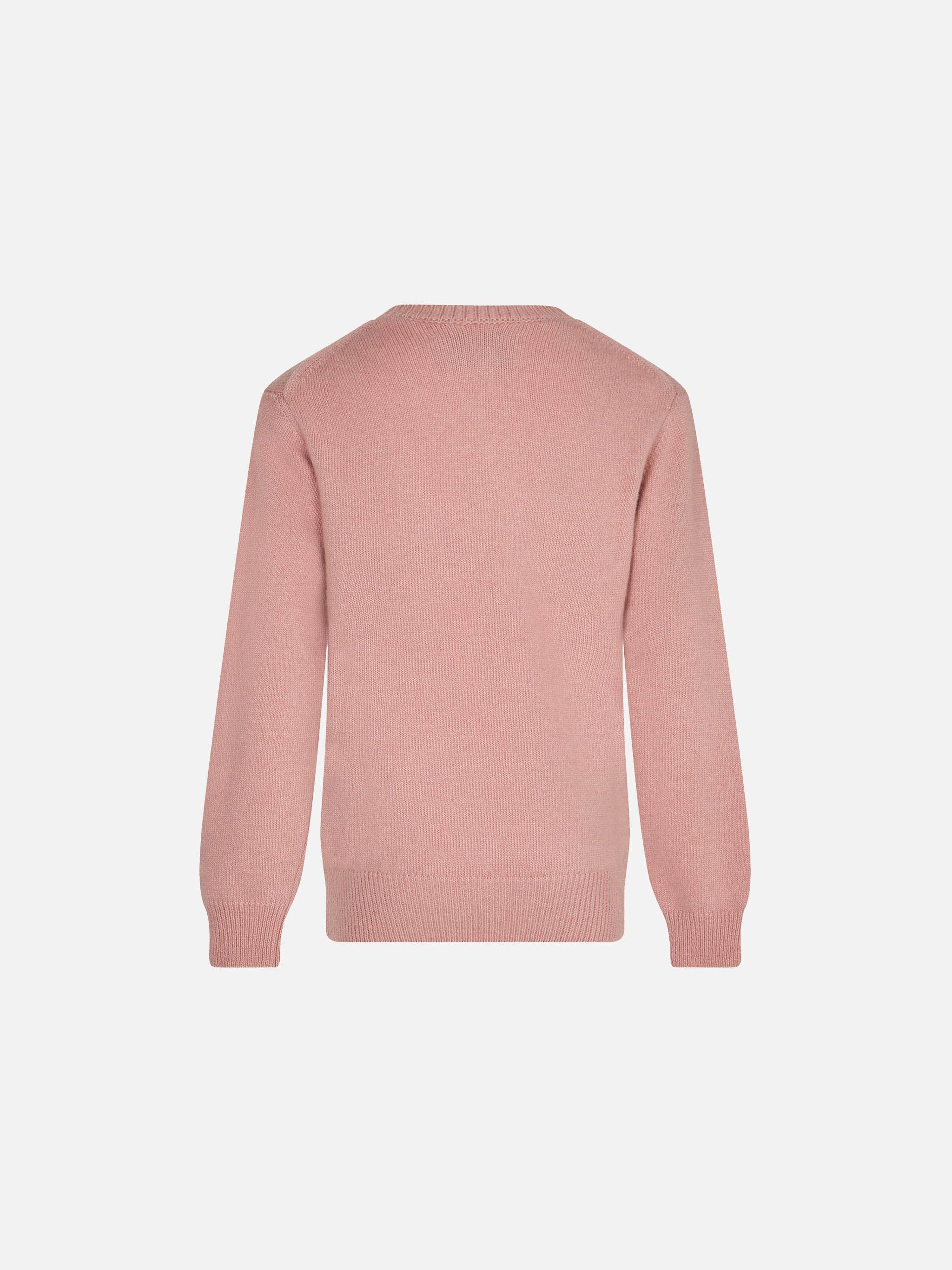 Girl crewneck sweater with dog print - Image 2