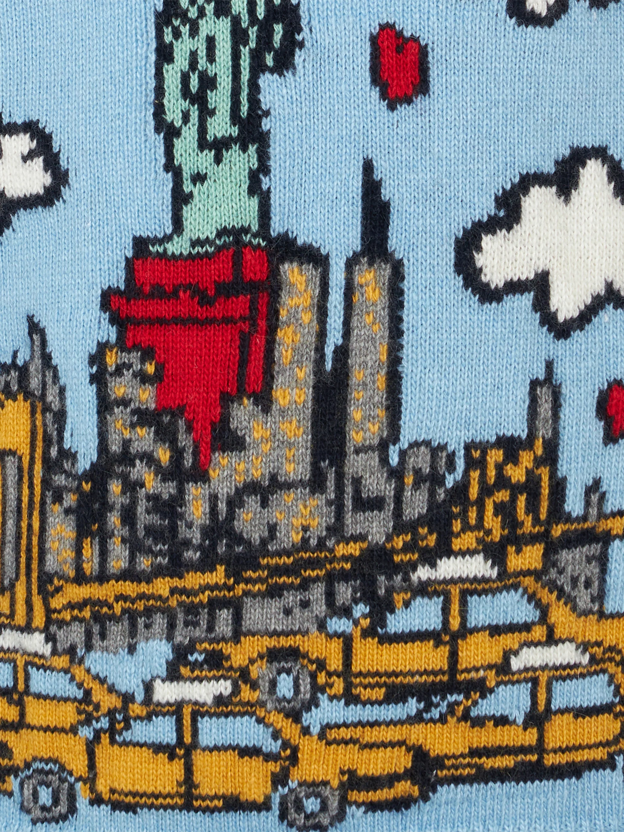 Girl crewneck sweater with New York postcard - Image 2